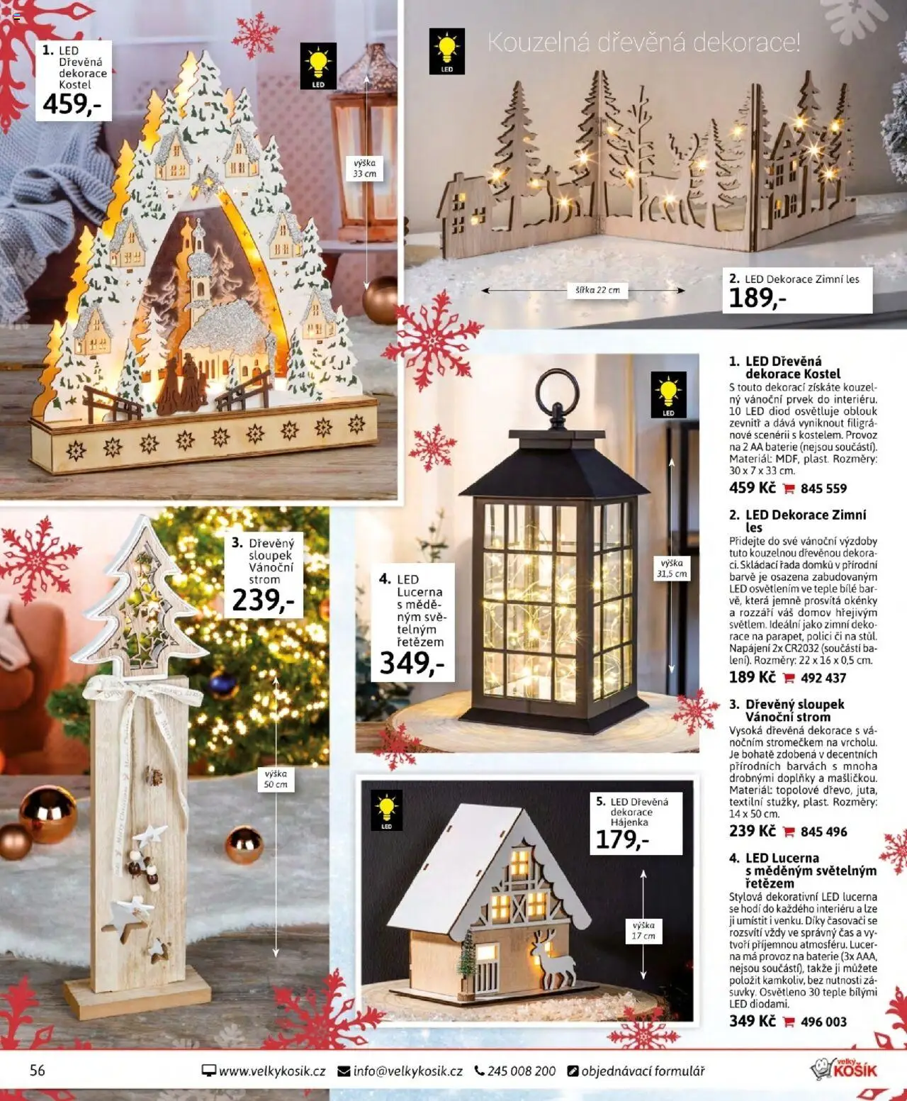 Velký Košík katalog září od 01.09.2025 | Strana: 56 | Produkty: Lucerna, Baterie, LED, Dekorace
