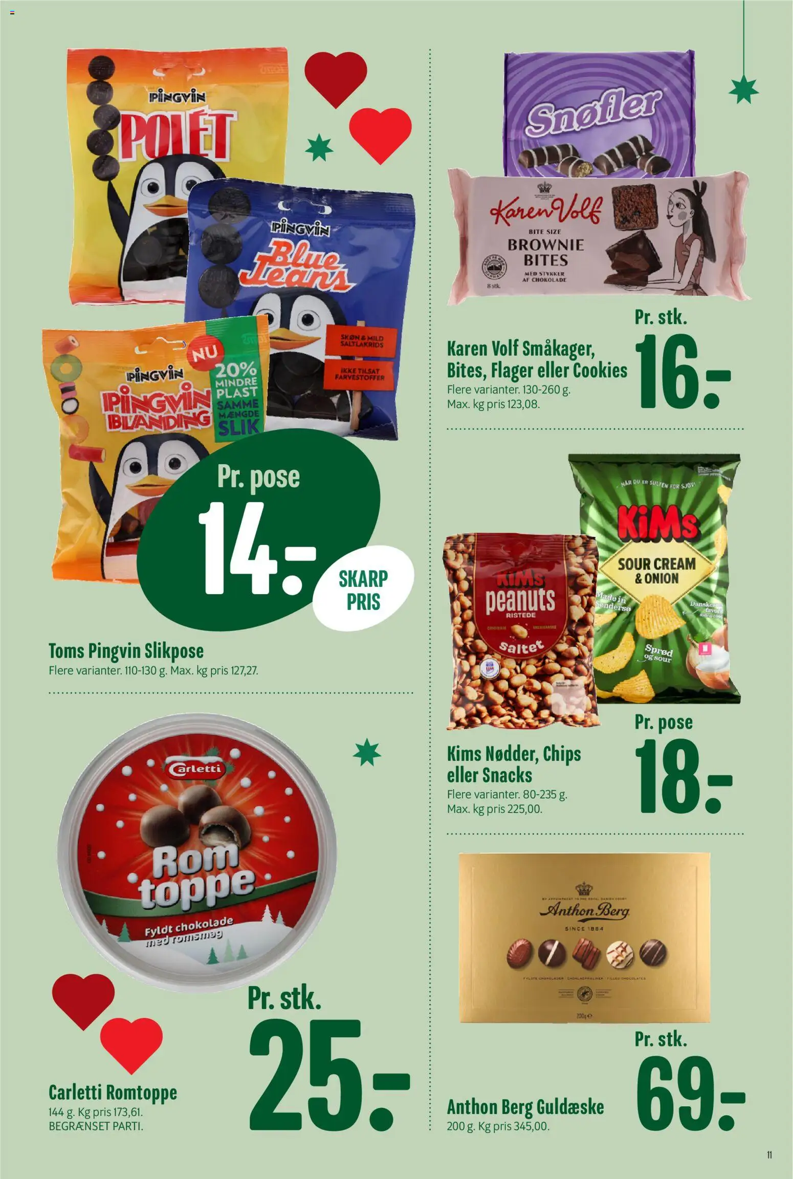 Min Købmand tilbudsavis – gyldig fra 21.11.2025 | Side: 12 | Produkter: Chokolade, Slik, Cookies, Toppe