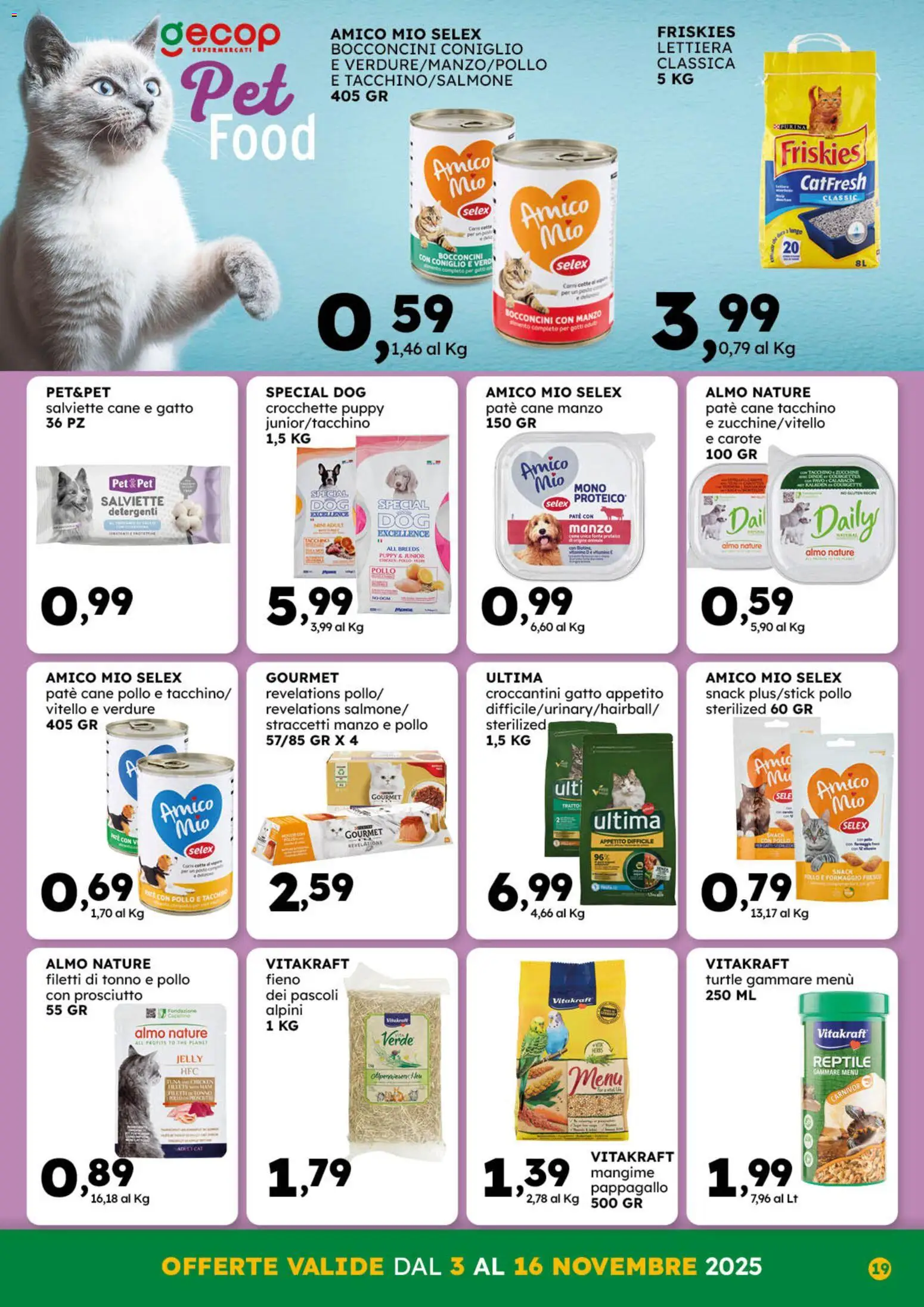 Volantino GECOP del 03.11.2025 | Pagina: 19 | Prodotti: Tacchino, Carote, Formaggio, Zucchine