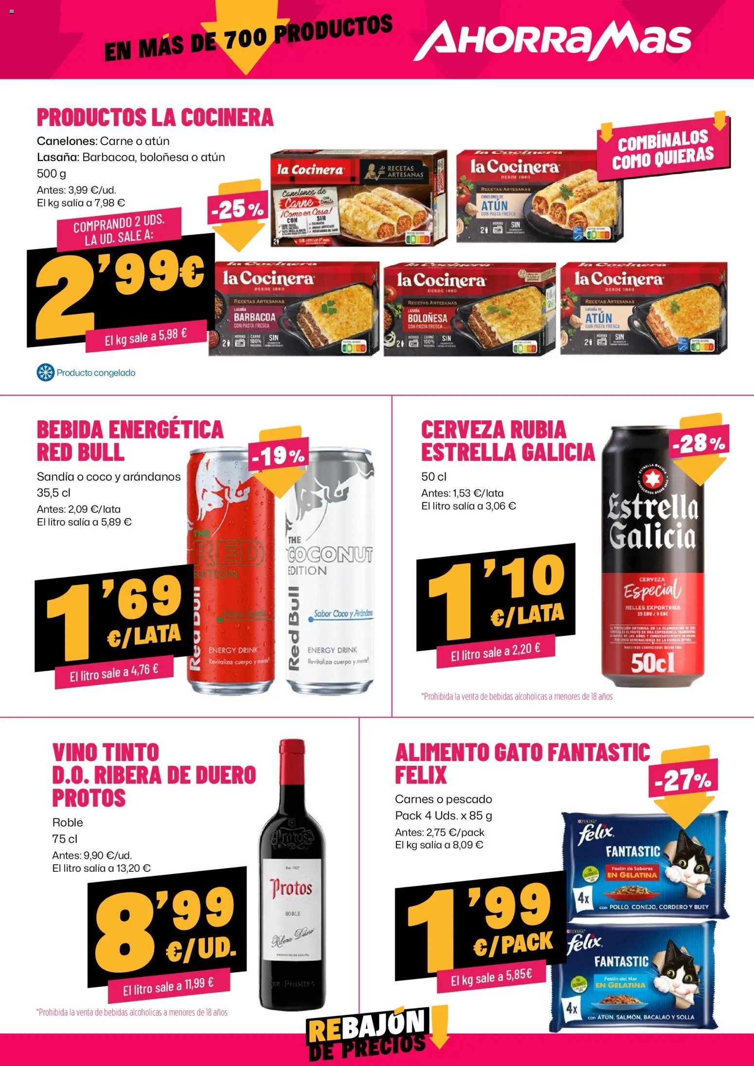 AhorraMas folleto │ válido desde el 09.04.2026 | Página: 15 | Productos: Vino, Pasta, Φίλτρο καφέ, Canelones