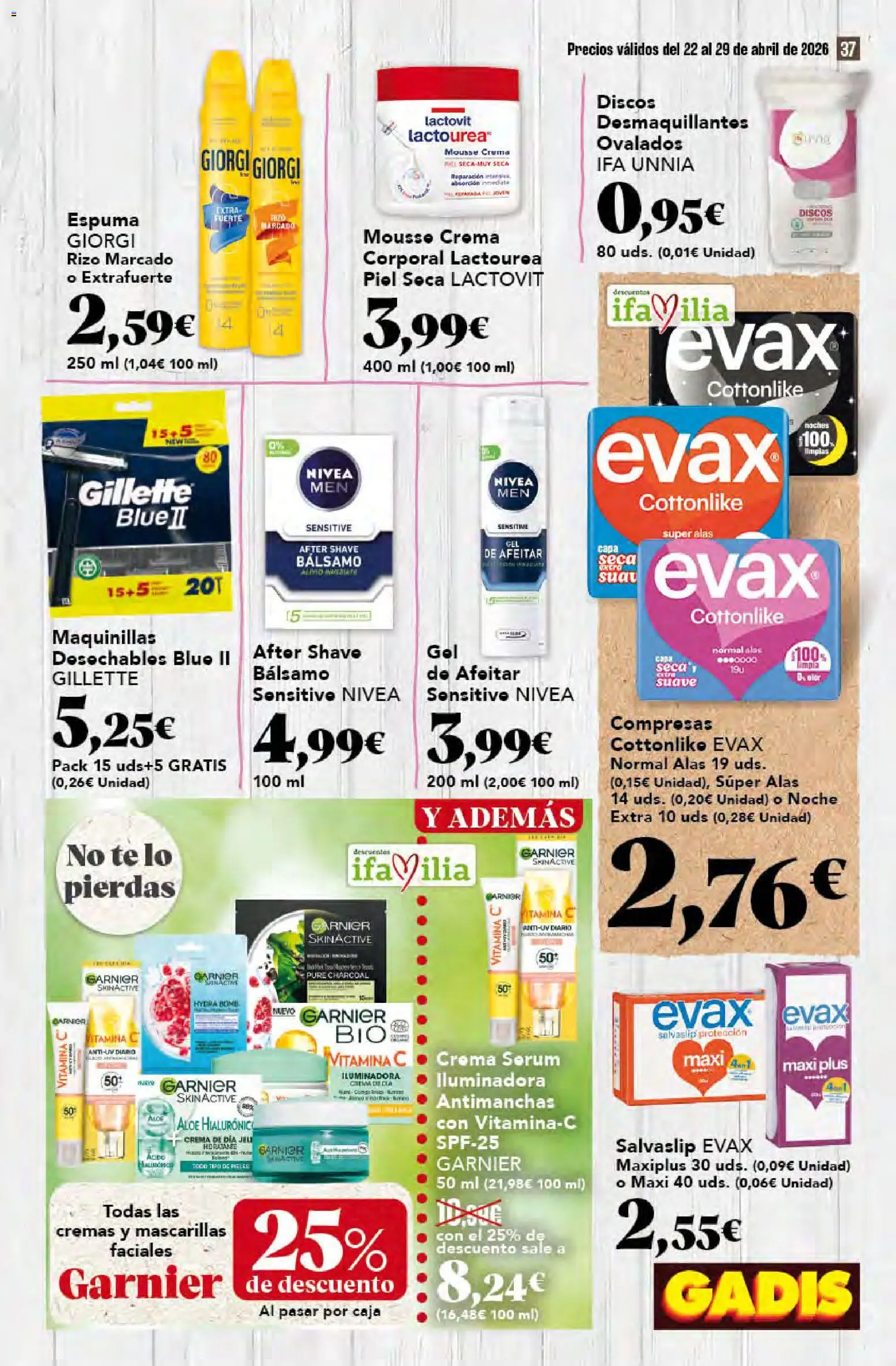 Gadis folleto │ válido desde el 22.04.2026 | Página: 37 | Productos: Mousse, Sérum, Crema, Crema de día