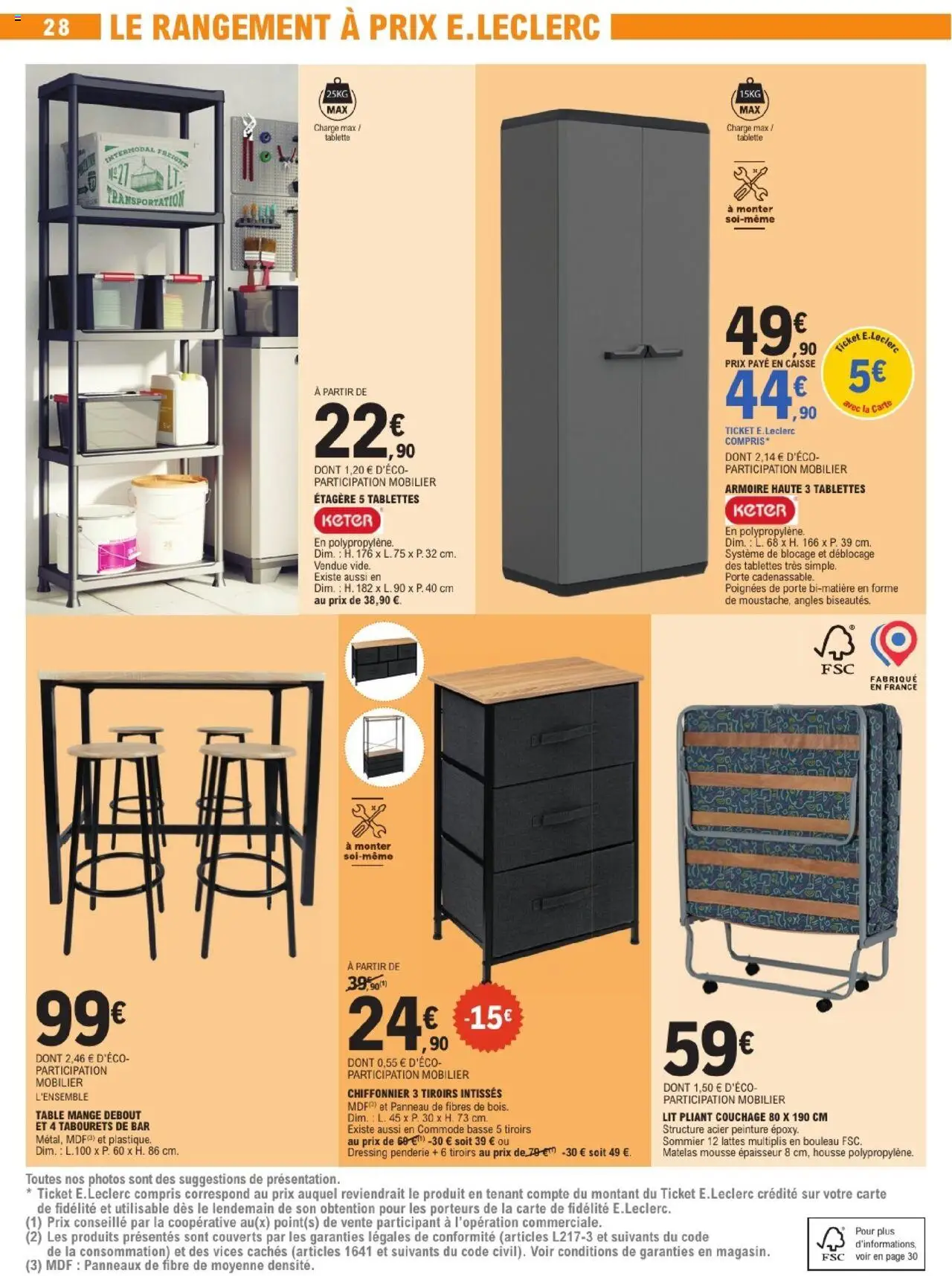 | Page: 28 | Produits: Armoire, Commode, Sommier, Dressing