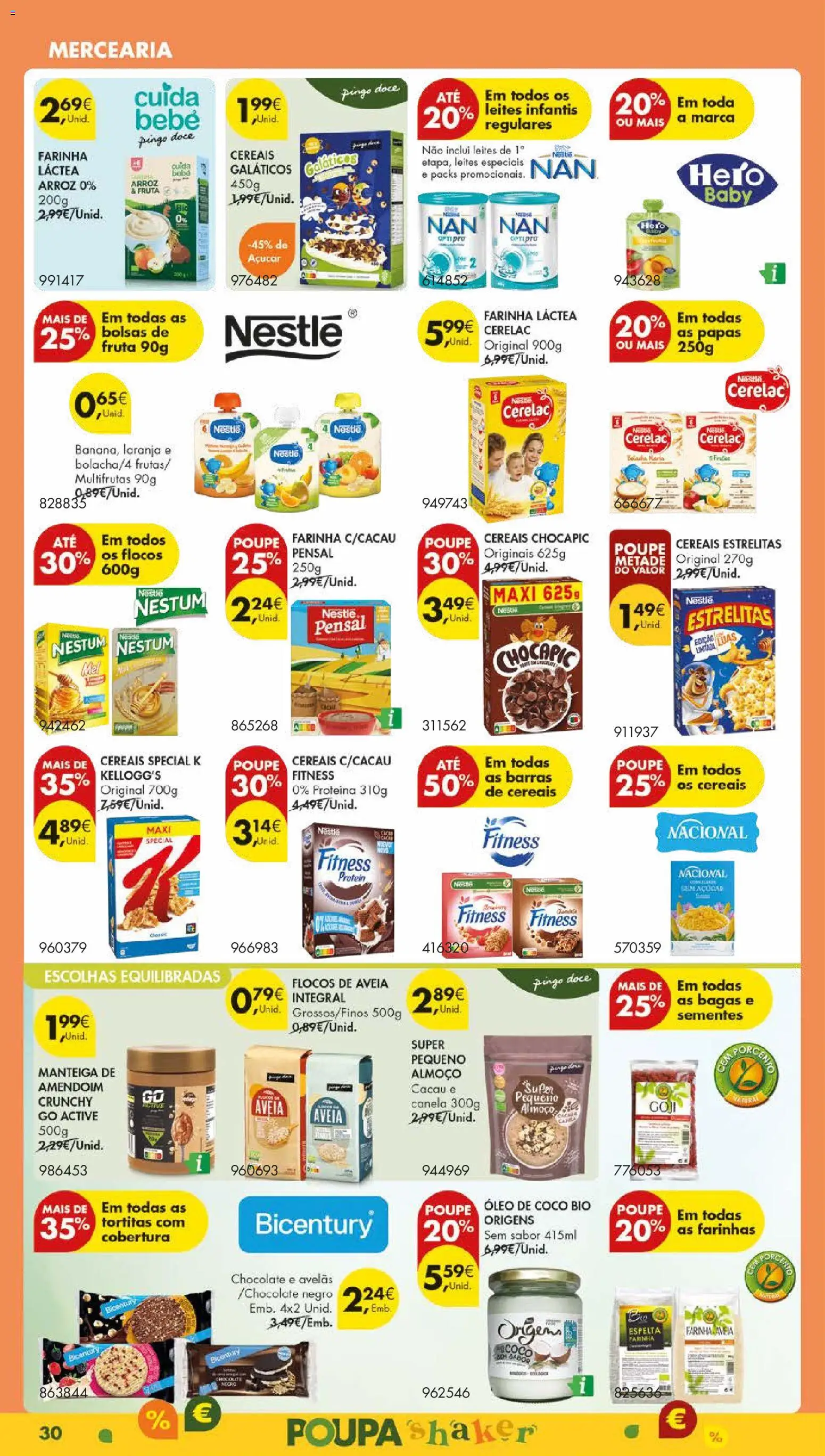 Pingo Doce folheto │ válido de 11.11.2025 | Página: 38 | Produtos: Farinha láctea, Chocolate, Cereais, Flocos