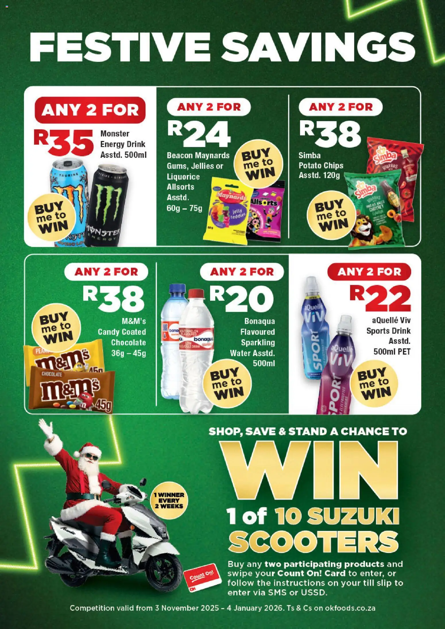 New OK Foods catalogue – valid from 03.11.2025 | Page: 3 | Products: Chutney, Chocolate, Chips, Water