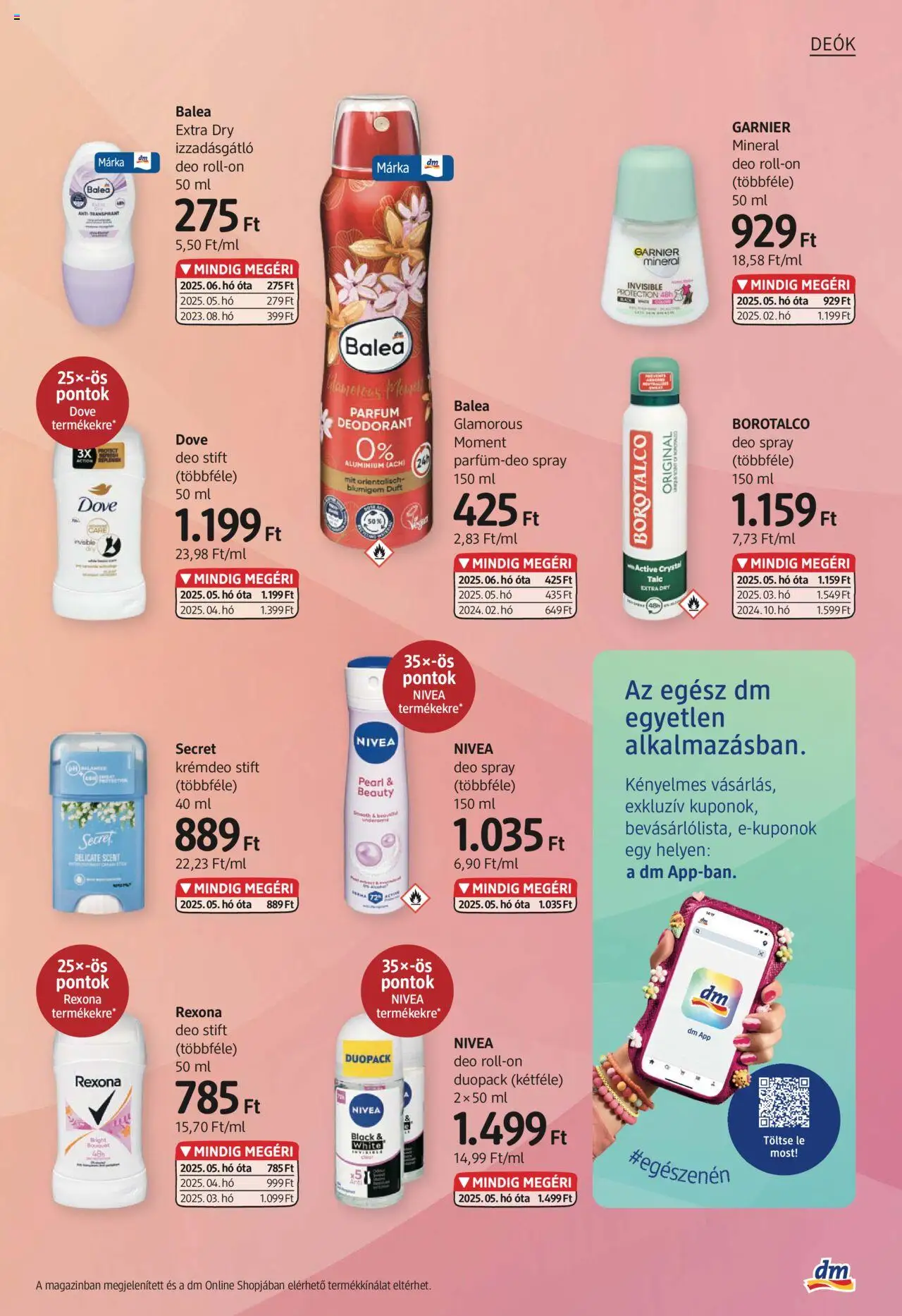 DM Drogerie Markt akciós ujság - amely érvényes a következő dátumtól: 19.06.2025 | Oldal: 11 | Termékek: Stift, Roll-on, Parfüm, Izzadásgátló