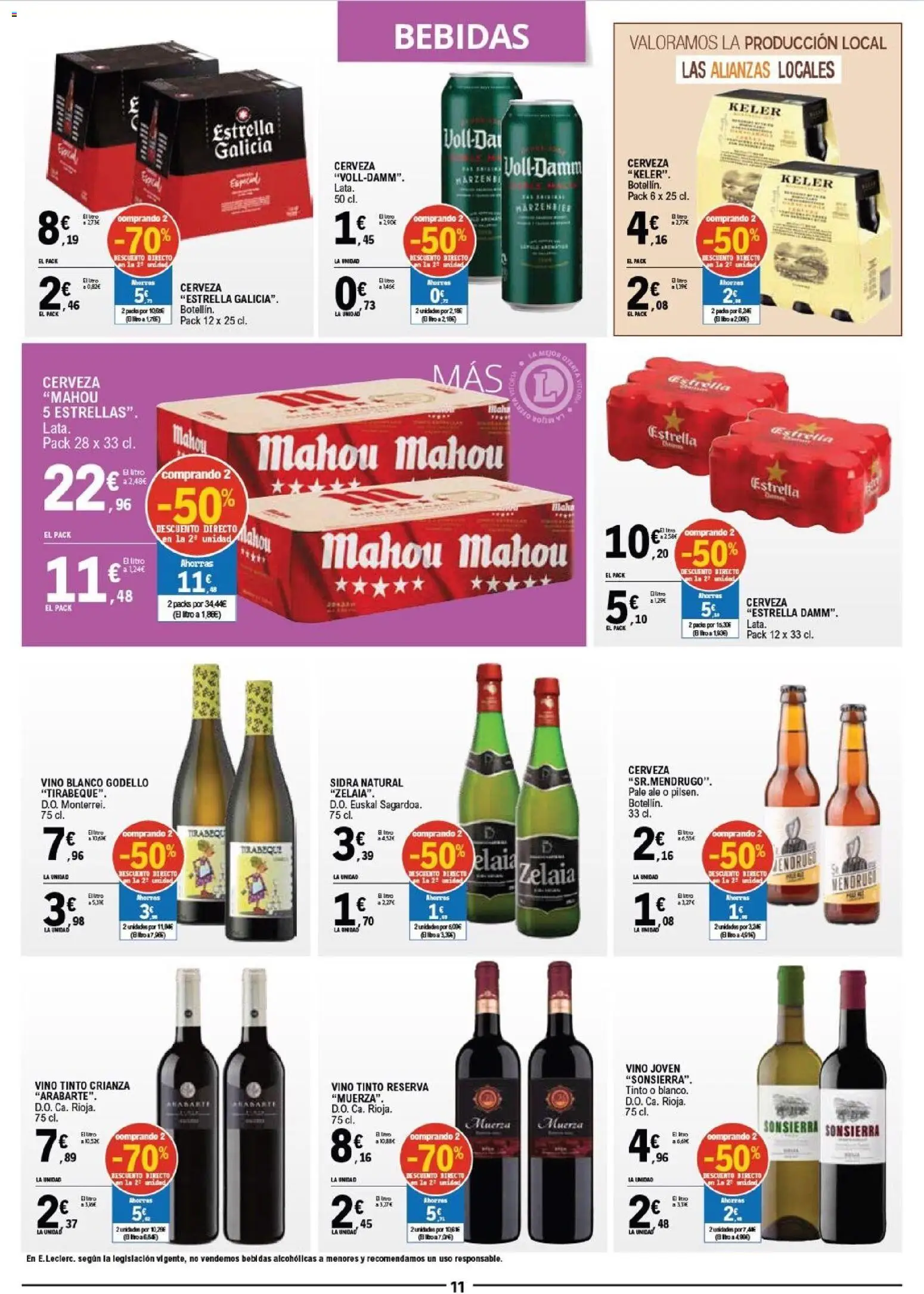 E.Leclerc folleto │ válido desde el 29.10.2025 | Página: 11 | Productos: Vino, Cerveza