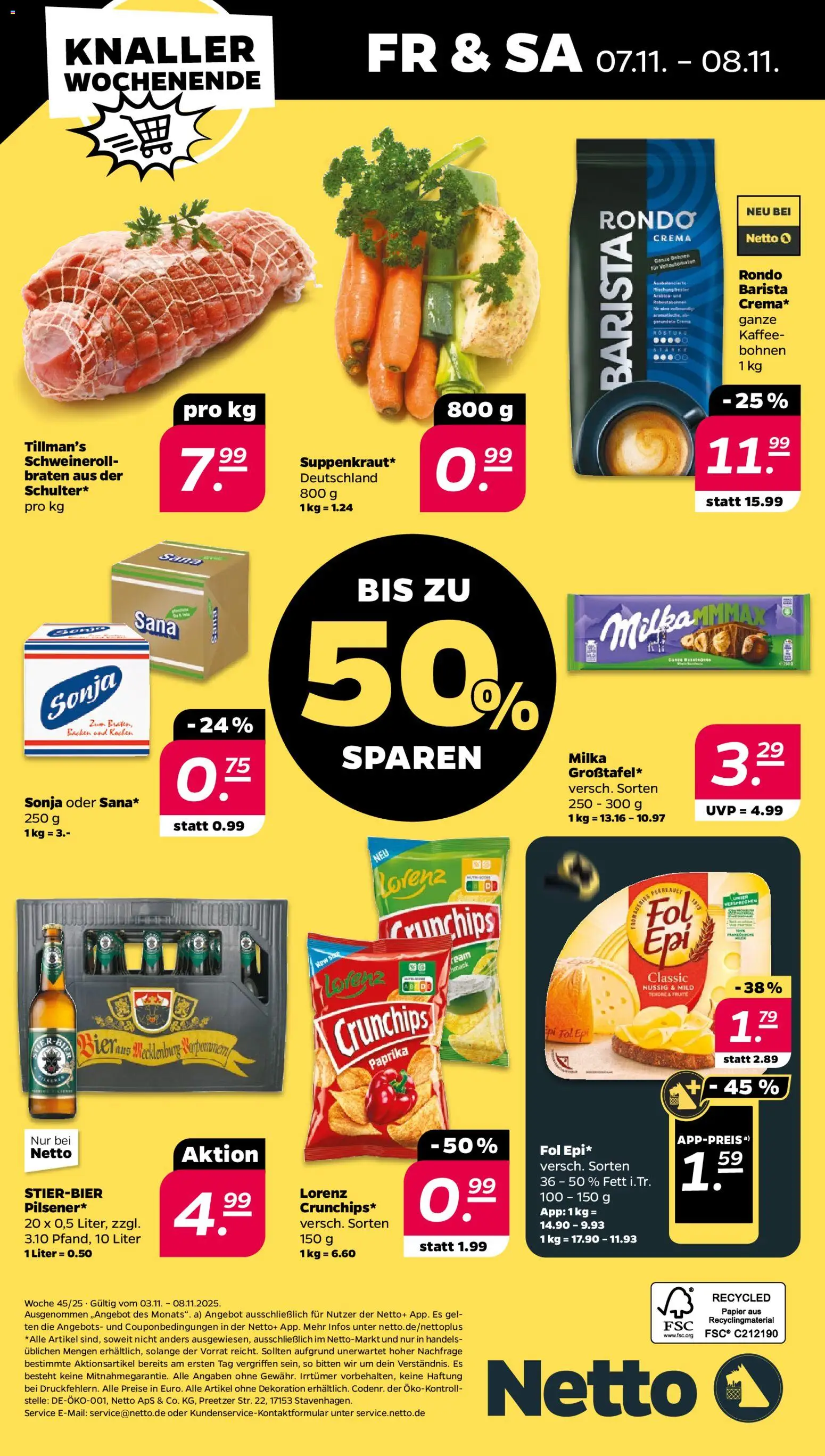 Netto Prospekt 	 – gültig ab 02.11.2025 | Seite: 34 | Produkte: Kaffee, Milka, Paprika