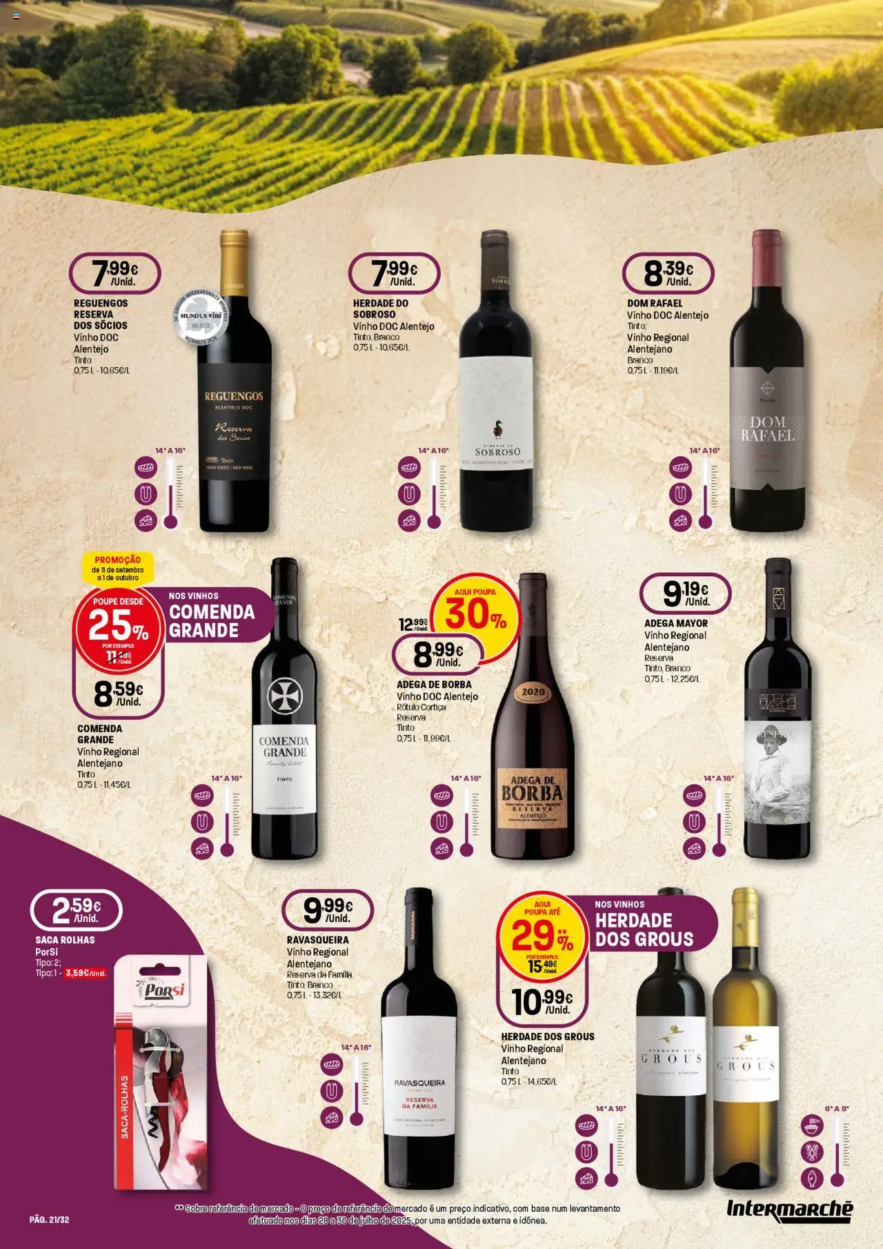 Intermarché - Vinhos Super │ válido de 11.09.2025 | Página: 21 | Produtos: Saca rolhas, Base, Vinho