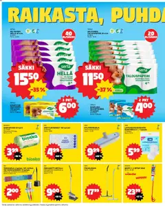  | Sivu: 10 | Tuotteet: Hella, Moppi, Wc-paperi, Tiskiharja