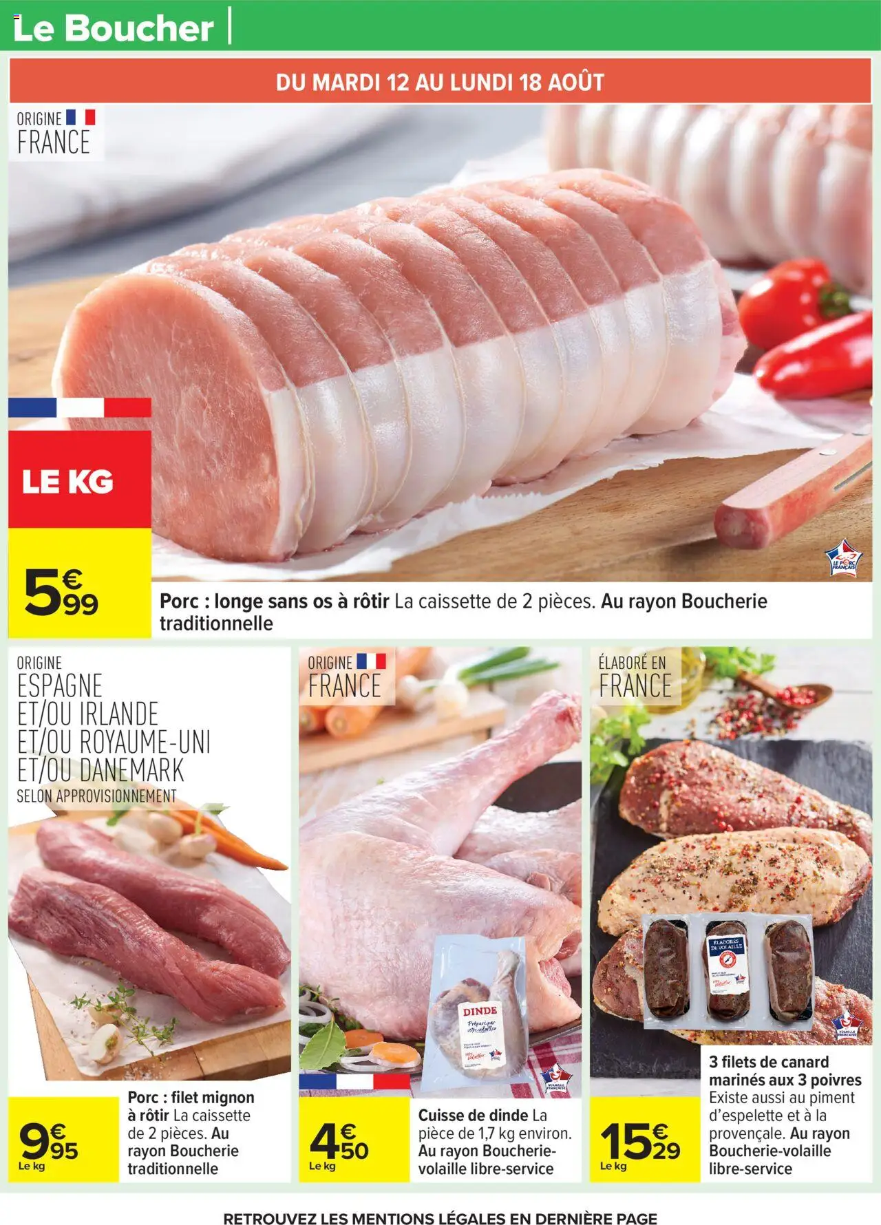  | Page: 30 | Produits: Volaille, Cuisse de dinde, Filet mignon, Porc filet mignon