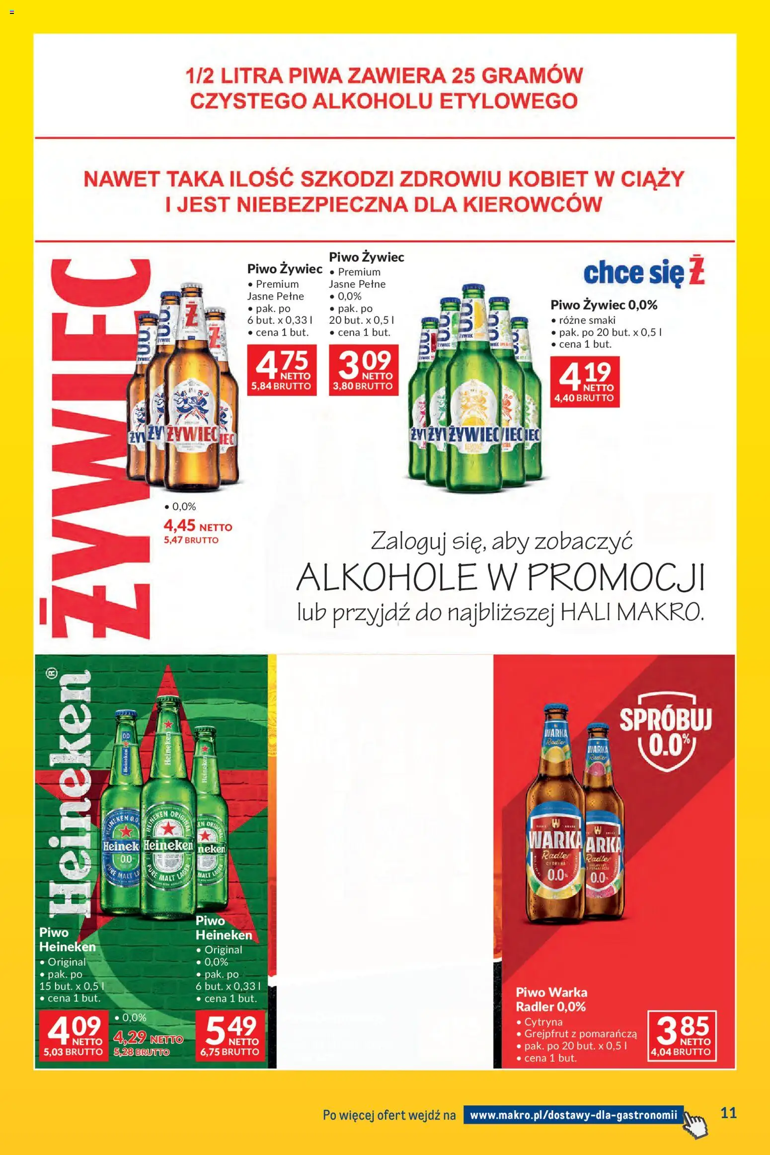 Makro gazetka - Dostawy dla gastronomii od 07.04.2026 | Strona: 11 | Produkty: Cytryna, Piwo Warka, Piwo, Heineken
