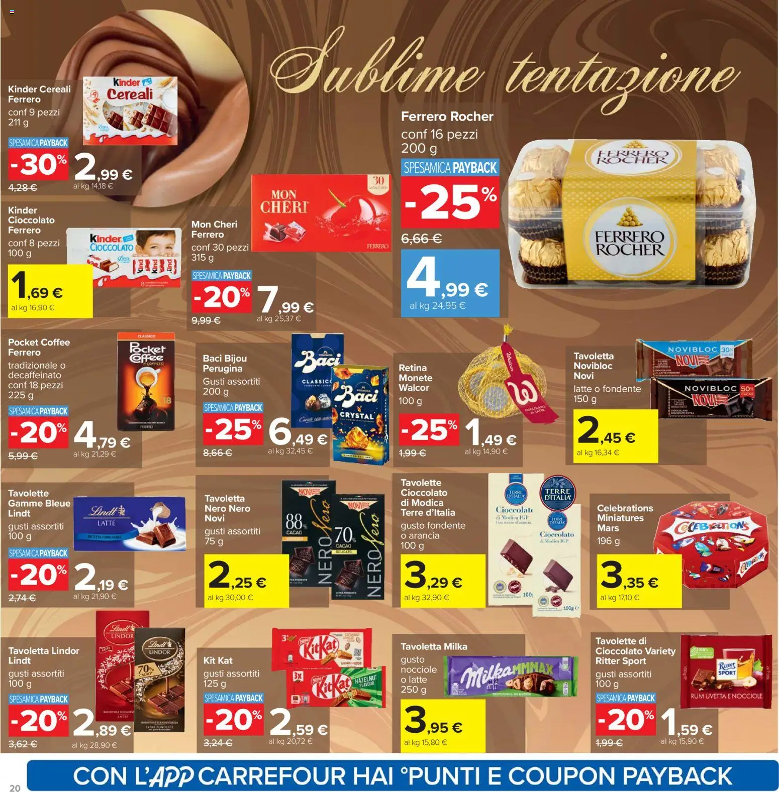 Volantino Carrefour del 07.11.2025 | Pagina: 20 | Prodotti: Cioccolato, Latte, Nocciole, Arancia