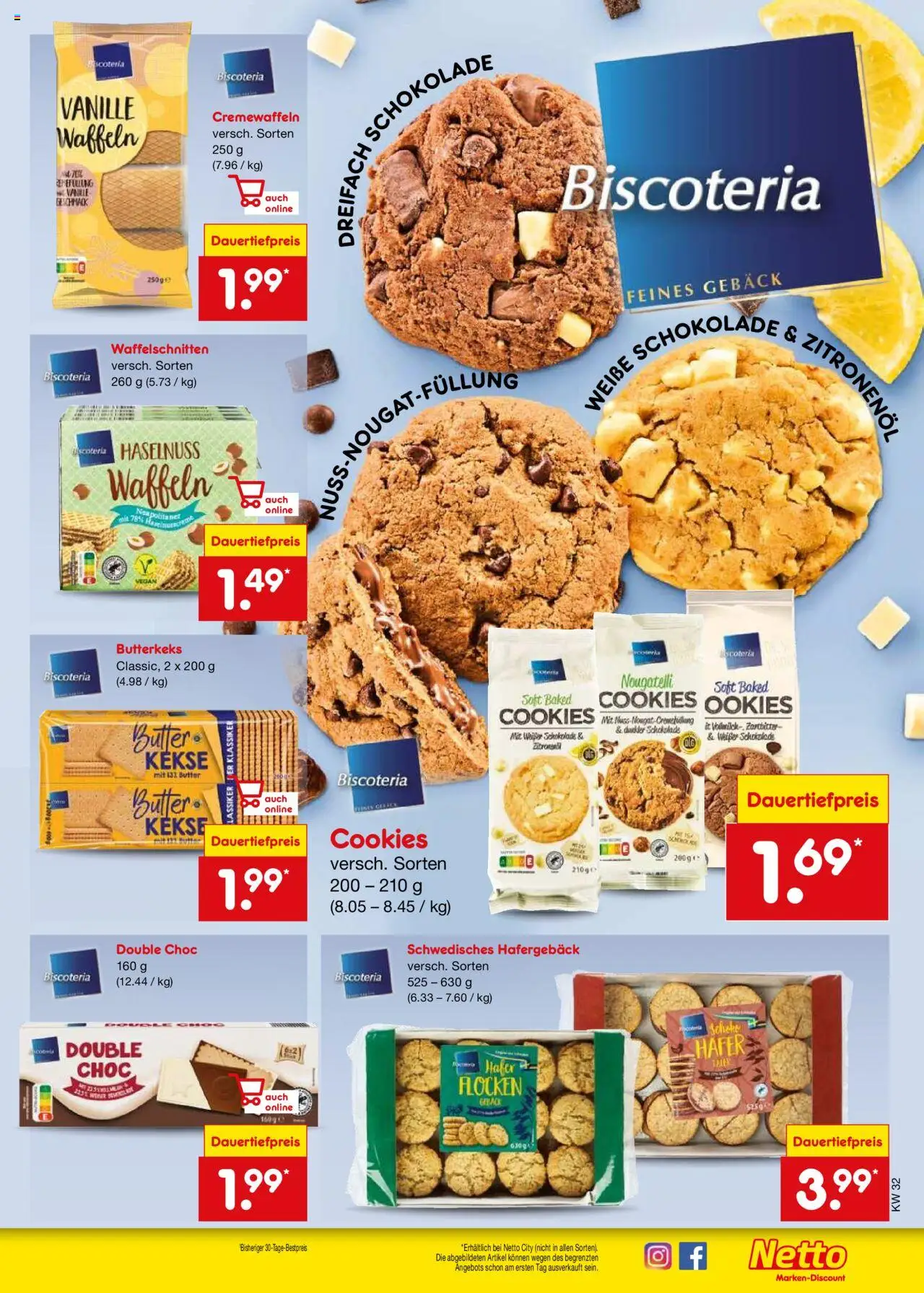 Netto Marken-Discount Prospekt 	 - gültig ab dem 04.08.2025 | Seite: 27 | Produkte: Butter, Schokolade, Kekse, Flocken