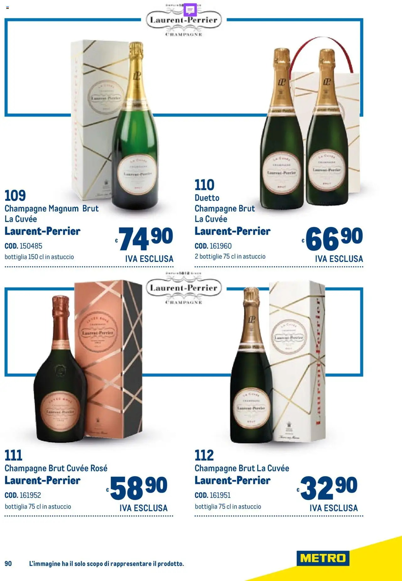 Volantino Metro del 06.11.2025 | Pagina: 90 | Prodotti: Champagne, Astuccio, Bottiglia