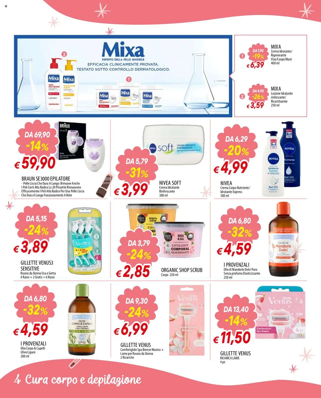 Volantino Galassia del 22.09.2025 | Pagina: 4 | Prodotti: Scrub, Olio corpo, Olio, Profumo