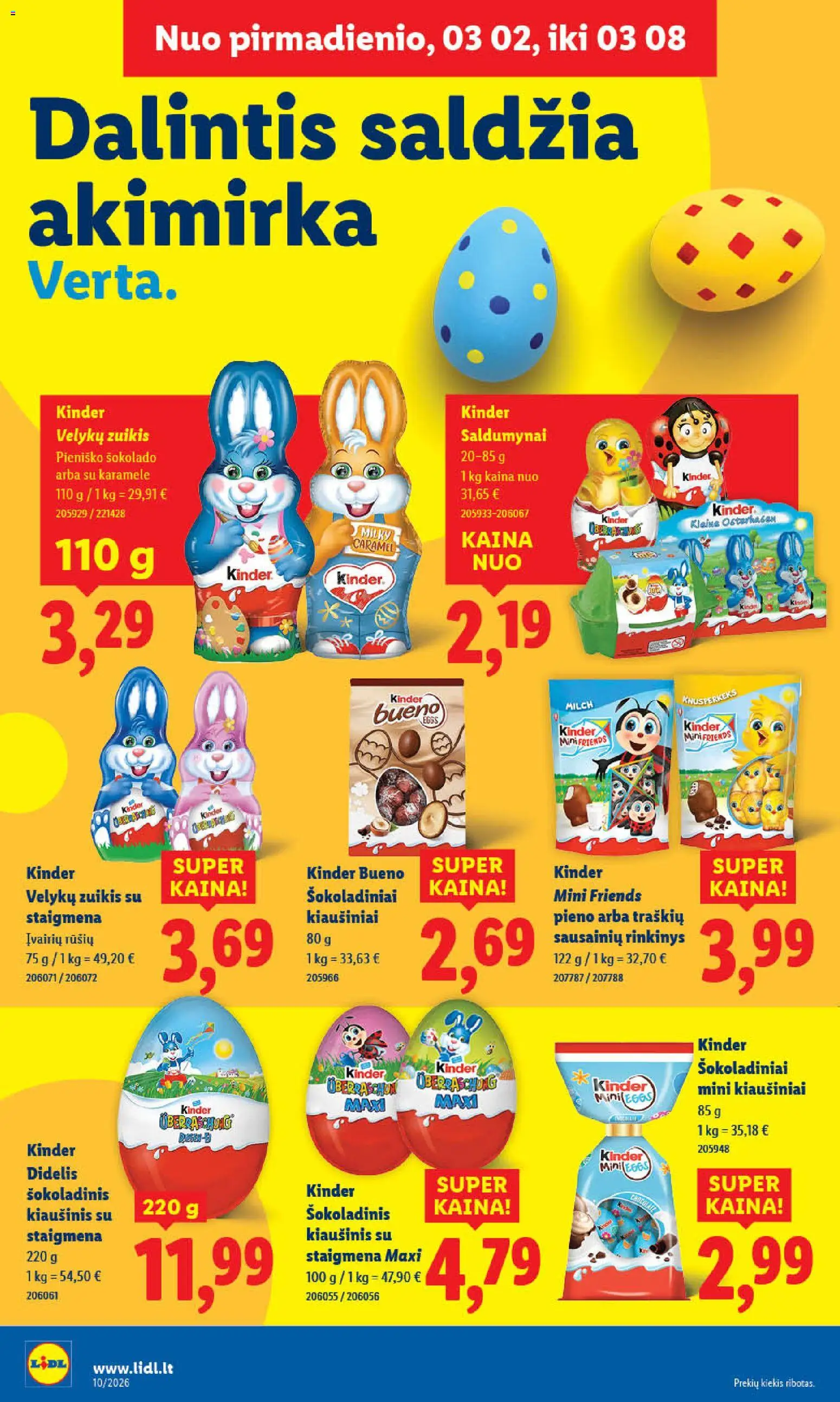 LIDL akcijos nuo 02.03.2026 | Puslapis: 24 | Prekių: Kiaušiniai