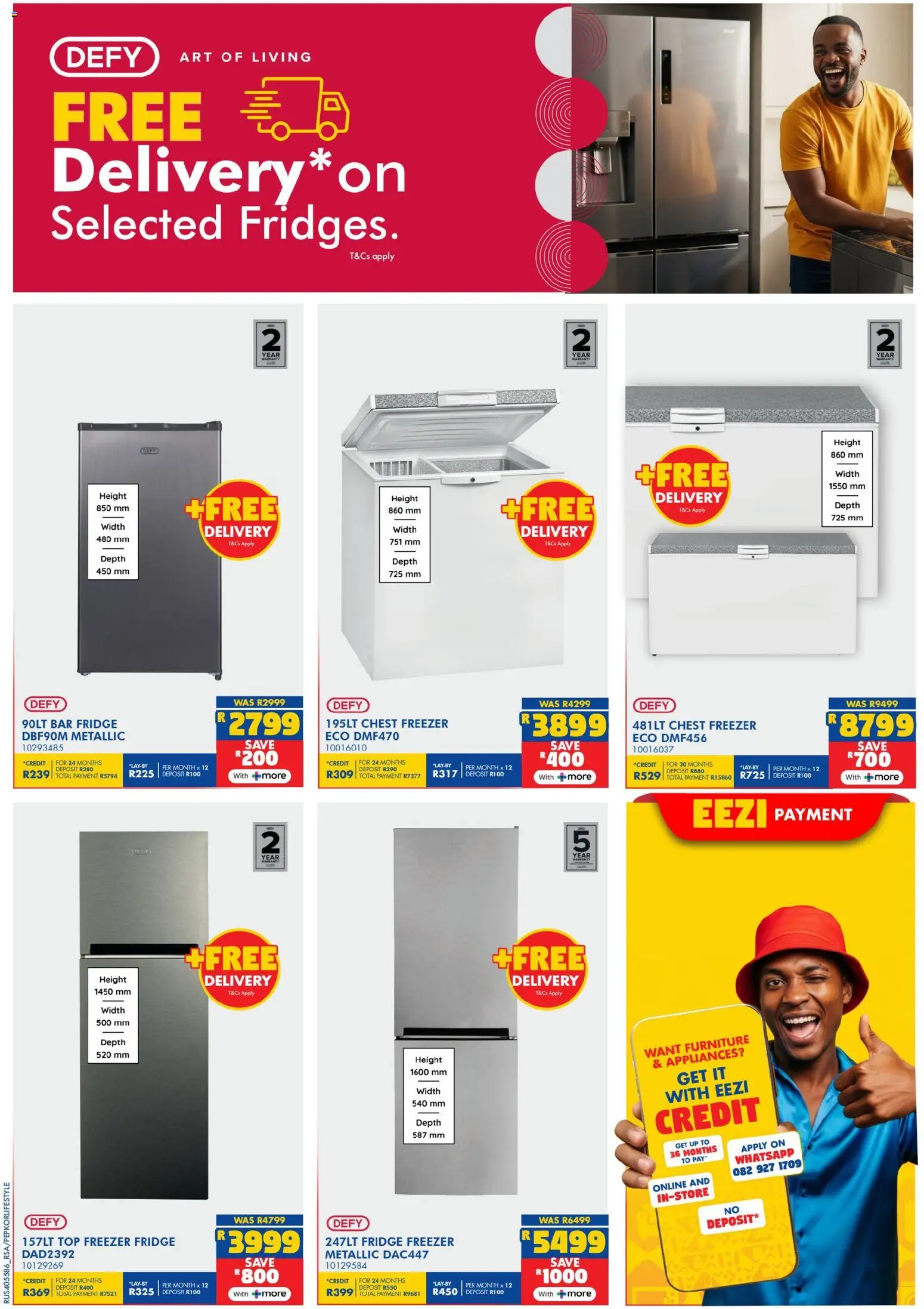 New Russells catalogue – valid from 25.03.2026 | Page: 2 | Products: Freezer, Freezer fridge, Fridge, Chest freezer