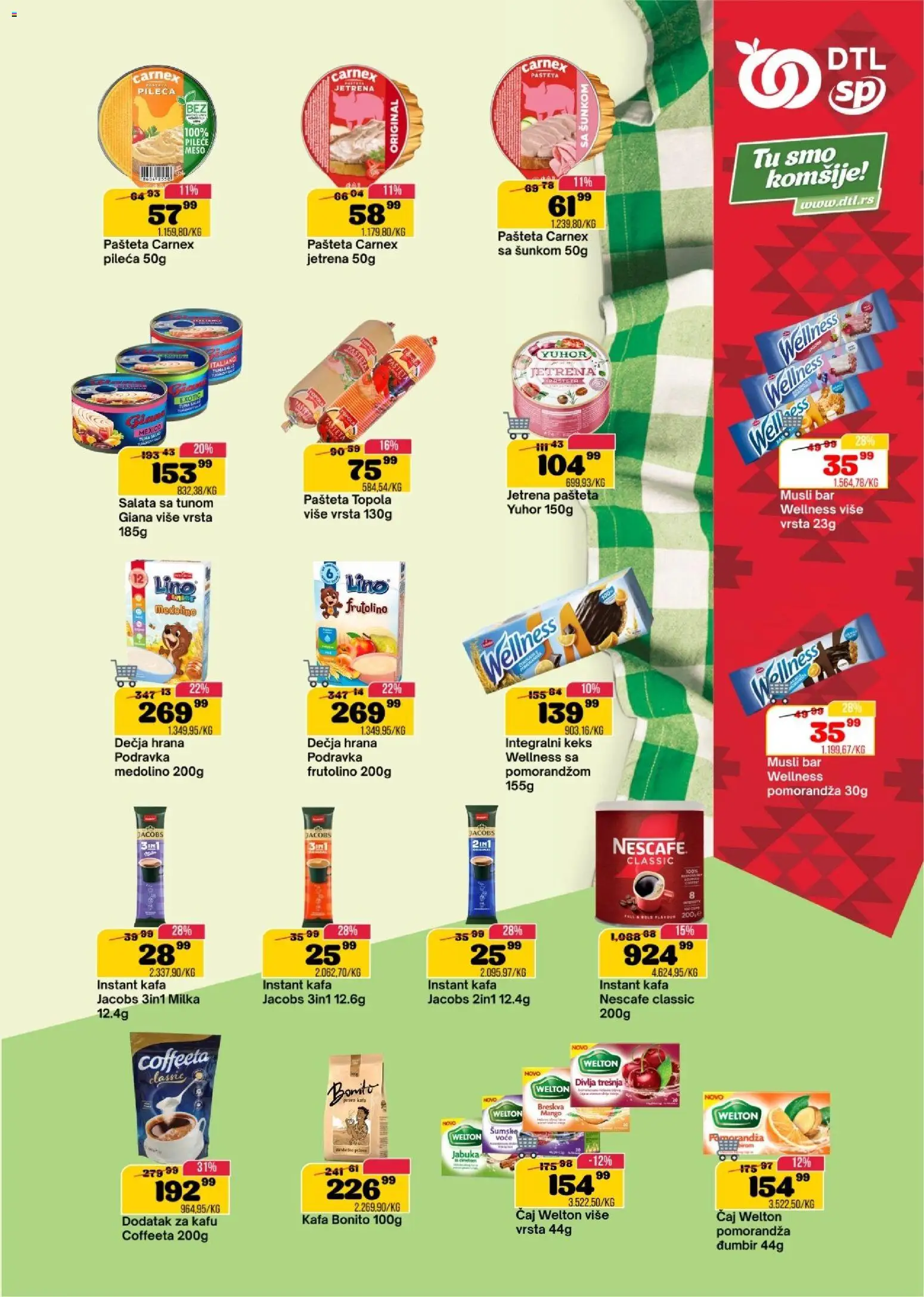 Senta Promet katalog - važi od 28.01.2026 | Strana: 5 | Proizvode: Instant kafa, Podravka, Pomorandza, Nescafé