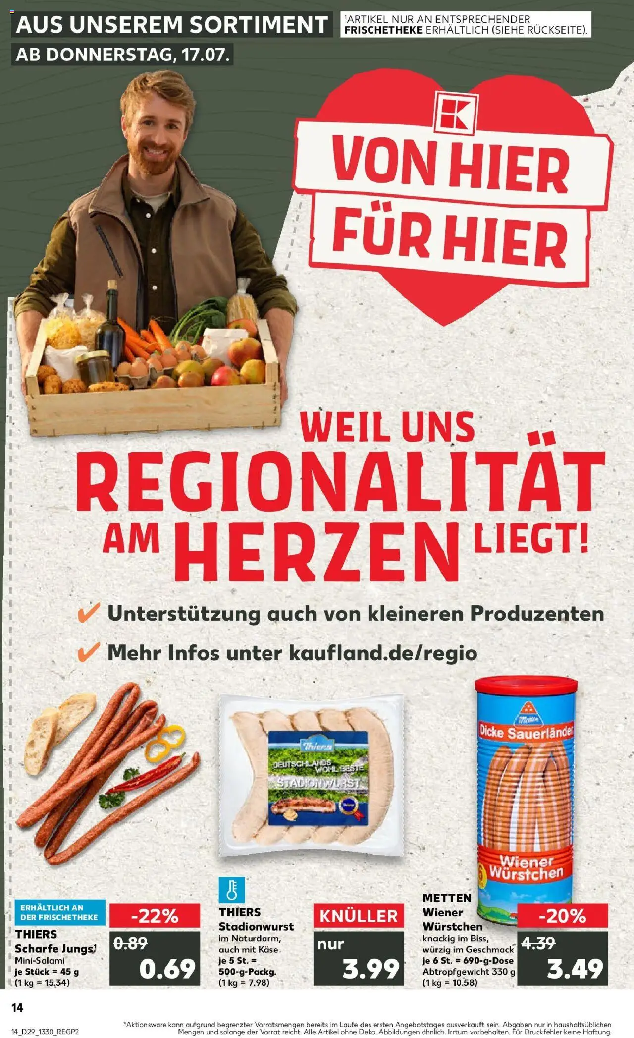 Kaufland prospekt Bergkamen	 - gültig ab dem 21.07.2025 | Seite: 27 | Produkte: Wiener wurstchen, Käse, Salami