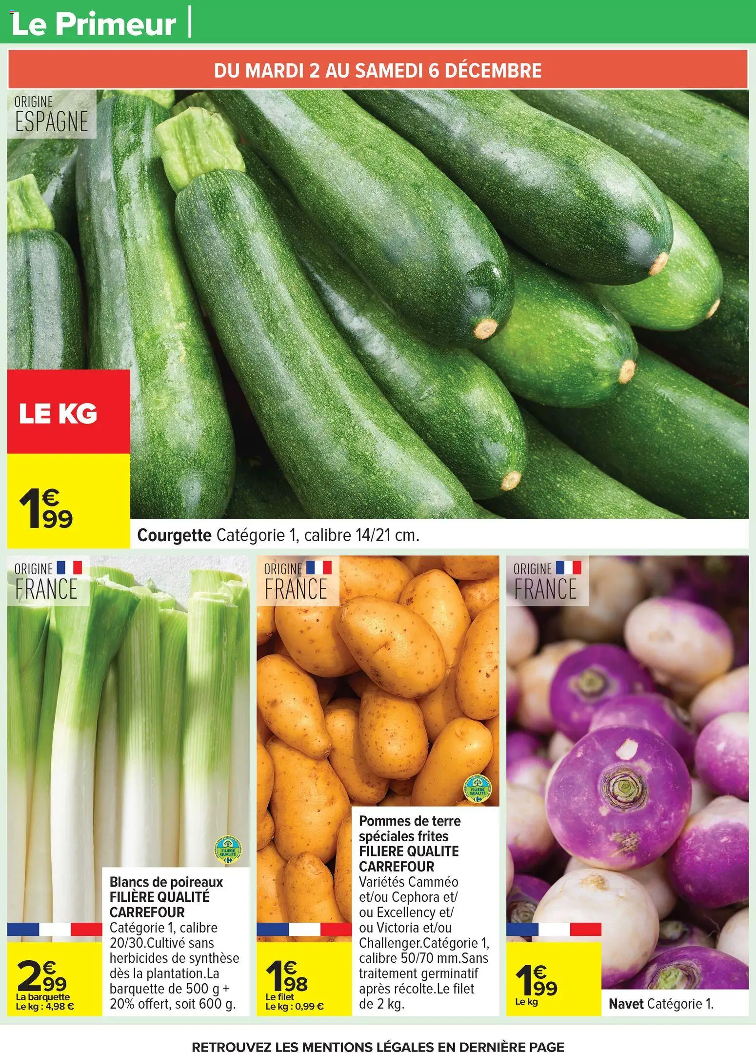 {H1} | Page: 38 | Produits: Courgette, Frites, Pommes, Pommes de terre