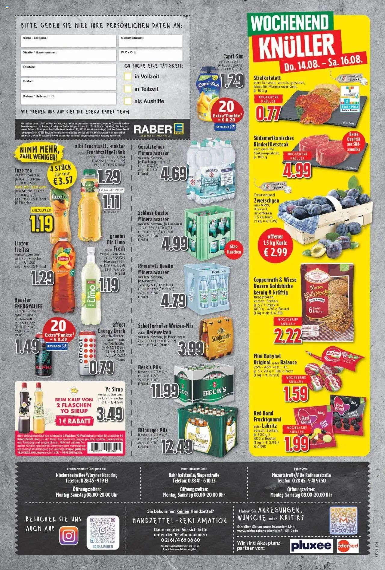 Edeka prospekt Moers	 - gültig ab dem 11.08.2025 | Seite: 8 | Produkte: Fuze tea, Energy, Sirup, Telefon