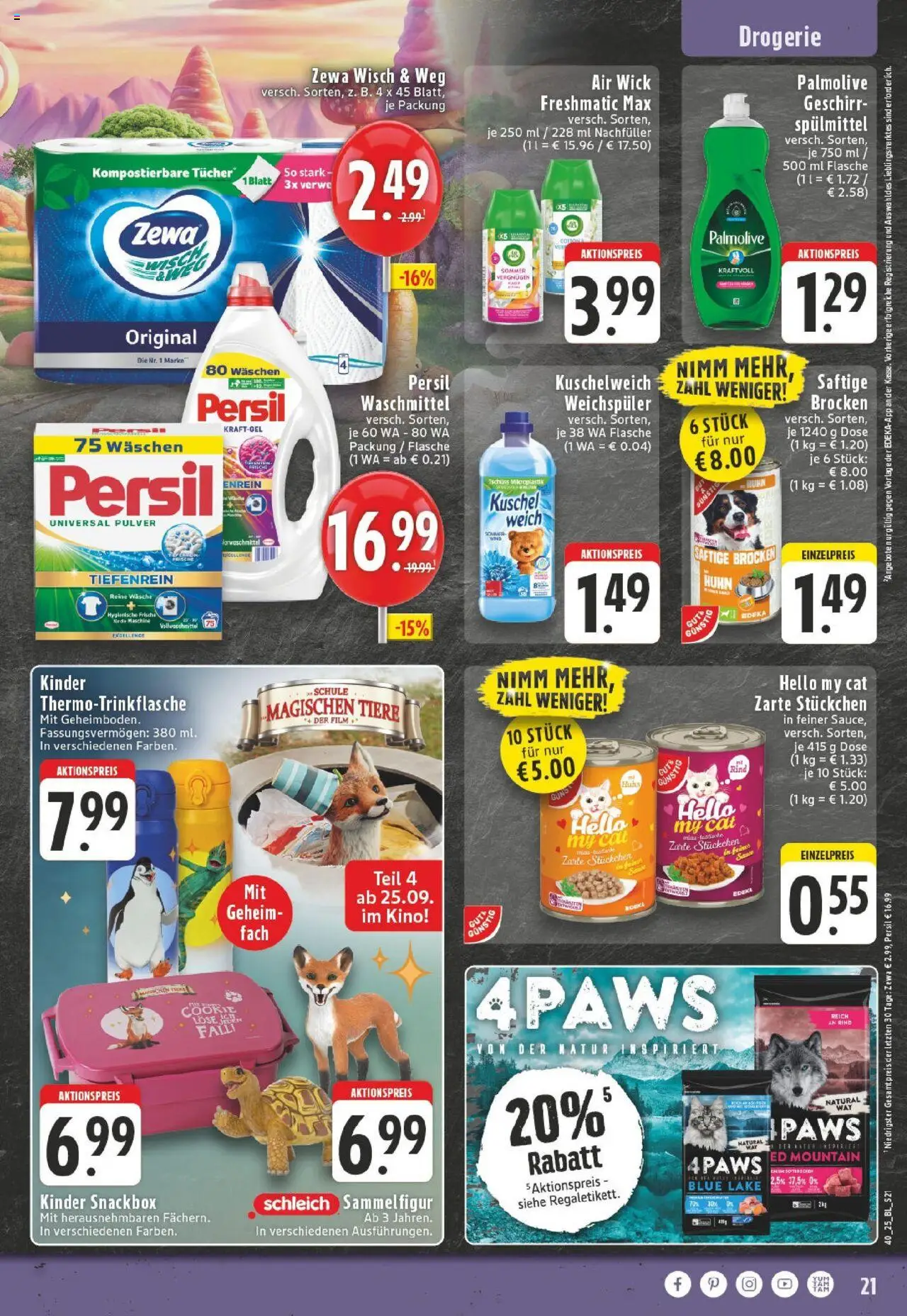 Edeka prospekt Luedenscheid	 – gültig ab 28.09.2025 | Seite: 21 | Produkte: Box, Kuschelweich, Zewa, Waschmittel