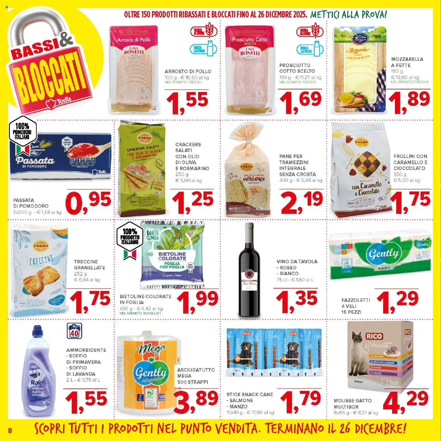 Volantino Todis del 13.11.2025 | Pagina: 8 | Prodotti: Pane, Tacchino, Forno, Asciugatutto