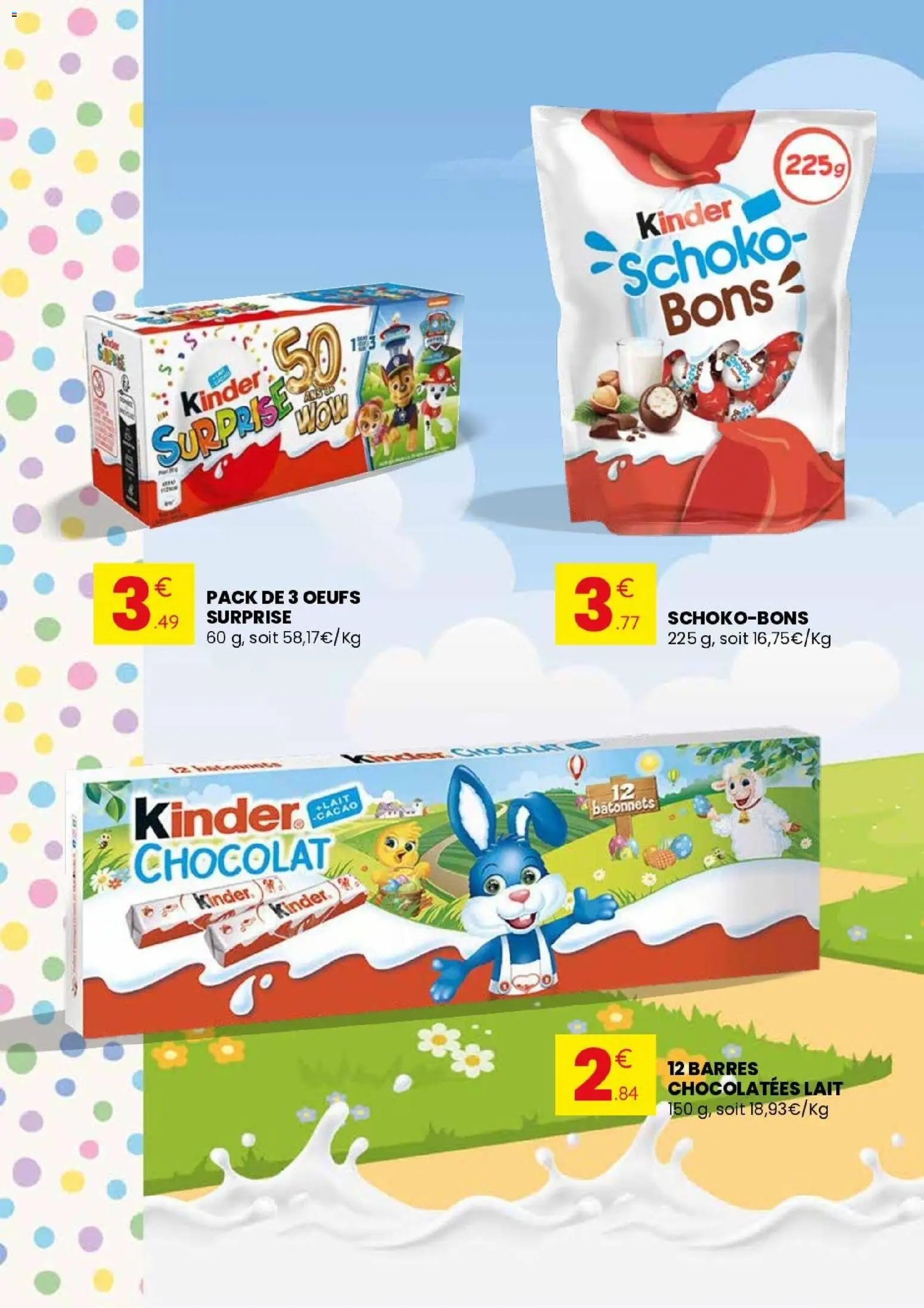 {H1} | Page: 4 | Produits: Lait, Œufs, Chocolat