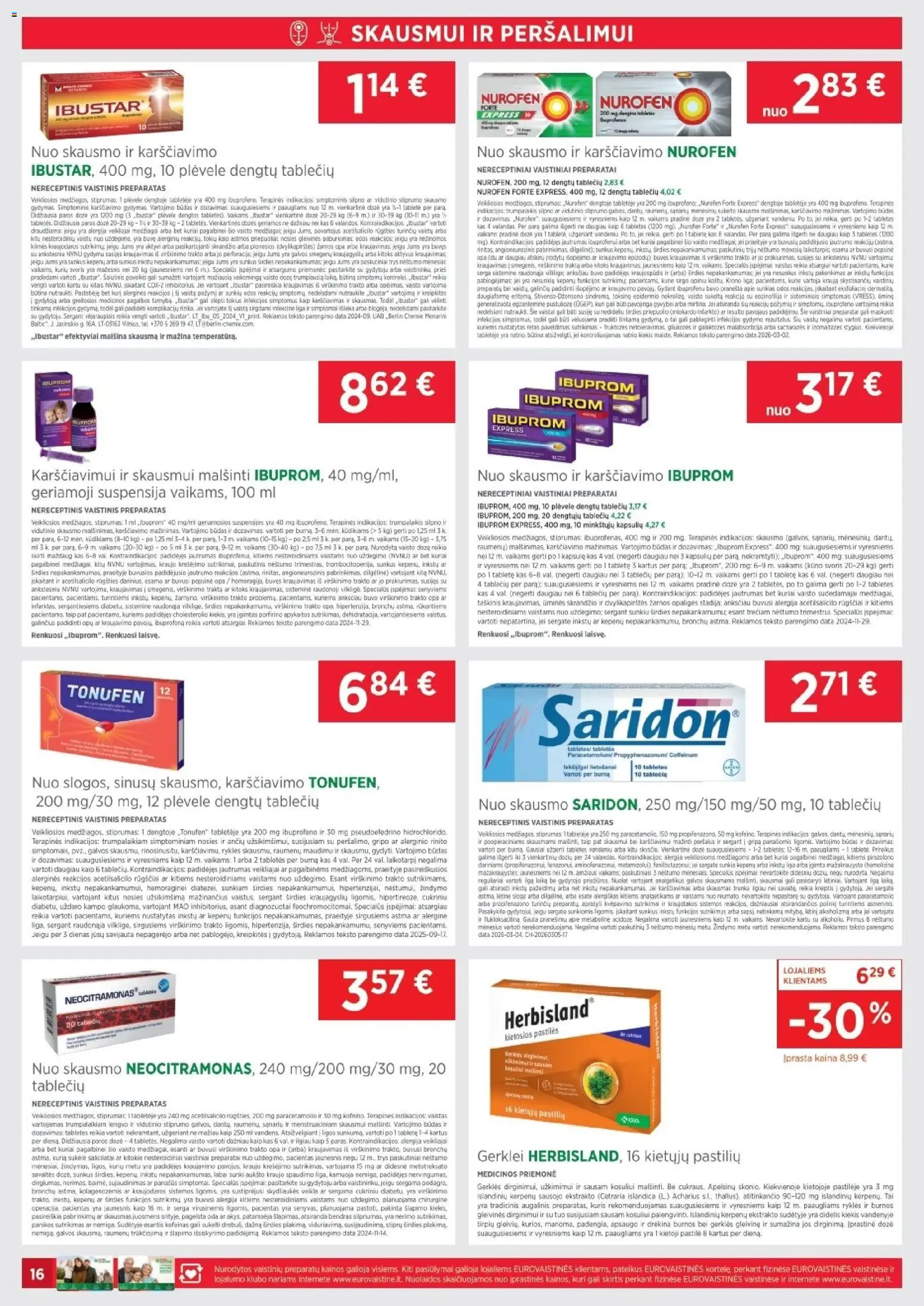 EUROVAISTINĖ akcijos nuo 31.03.2026 | Puslapis: 16 | Prekių: Bendras, Dėžė