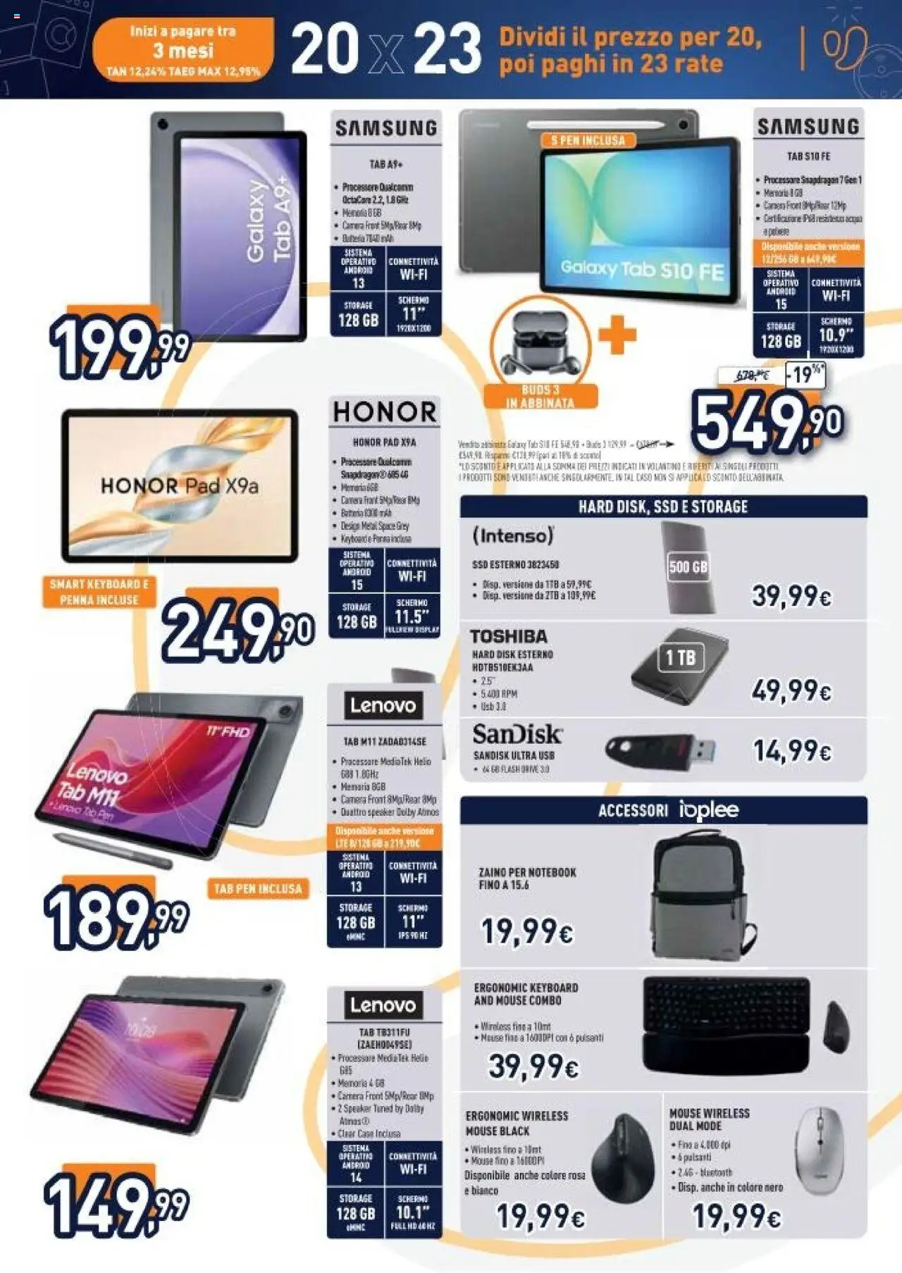 Volantino Unieuro del 30.05.2025 | Pagina: 15 | Prodotti: Panna, Mouse, USB, Samsung