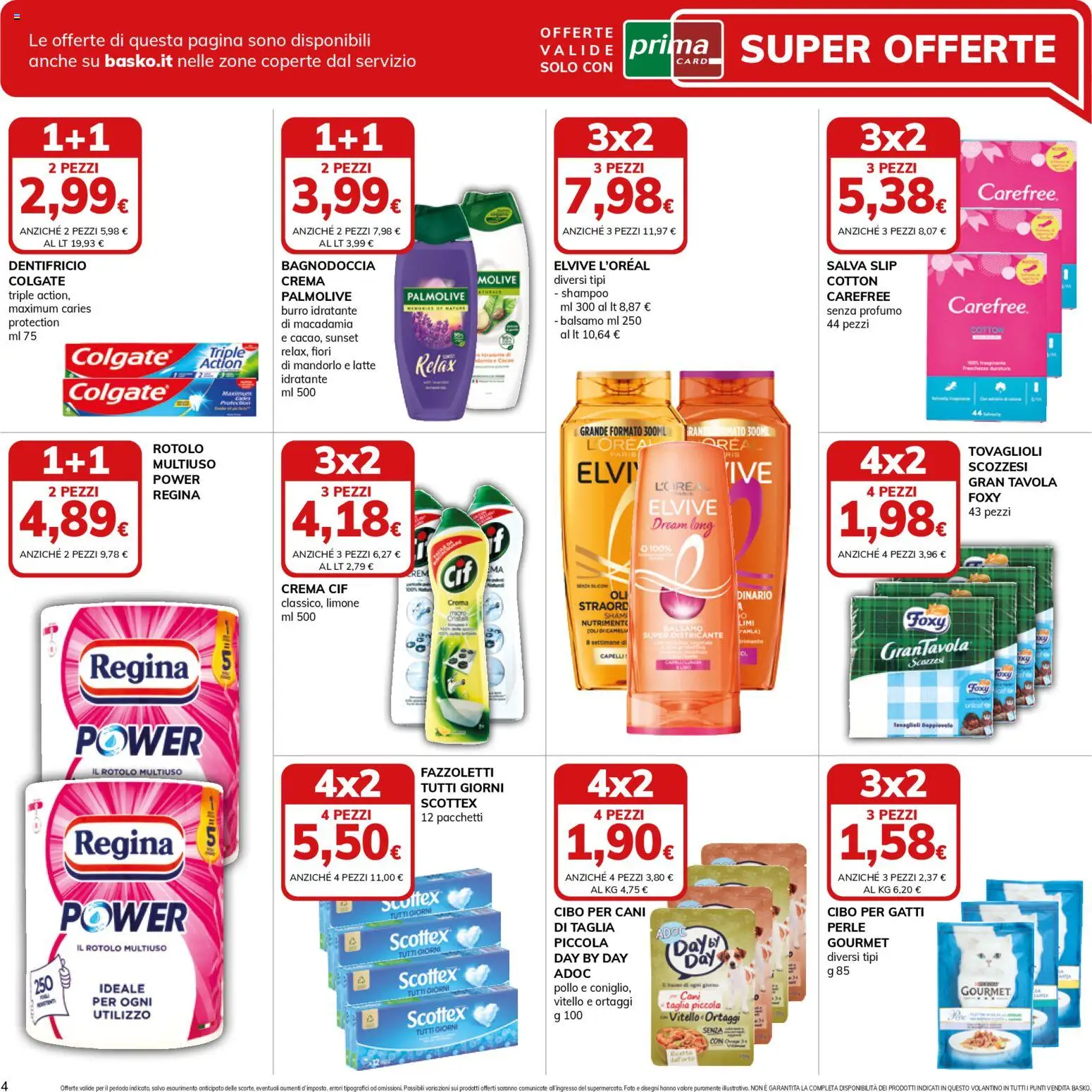 Volantino Basko del 28.10.2025 | Pagina: 4 | Prodotti: Pollo, Fazzoletti, Slip, Vitello