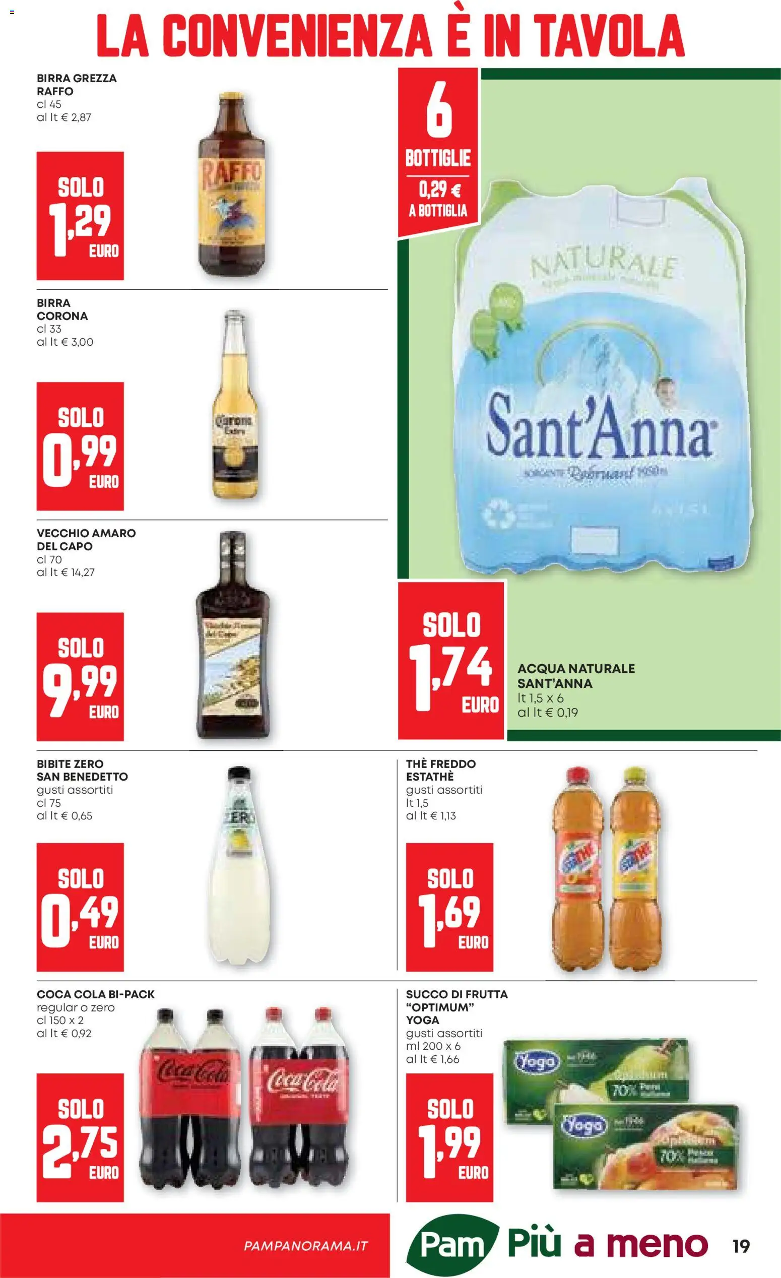 Volantino PAM del 26.03.2026 | Pagina: 19 | Prodotti: Succo, The, Bibite, Succo di frutta