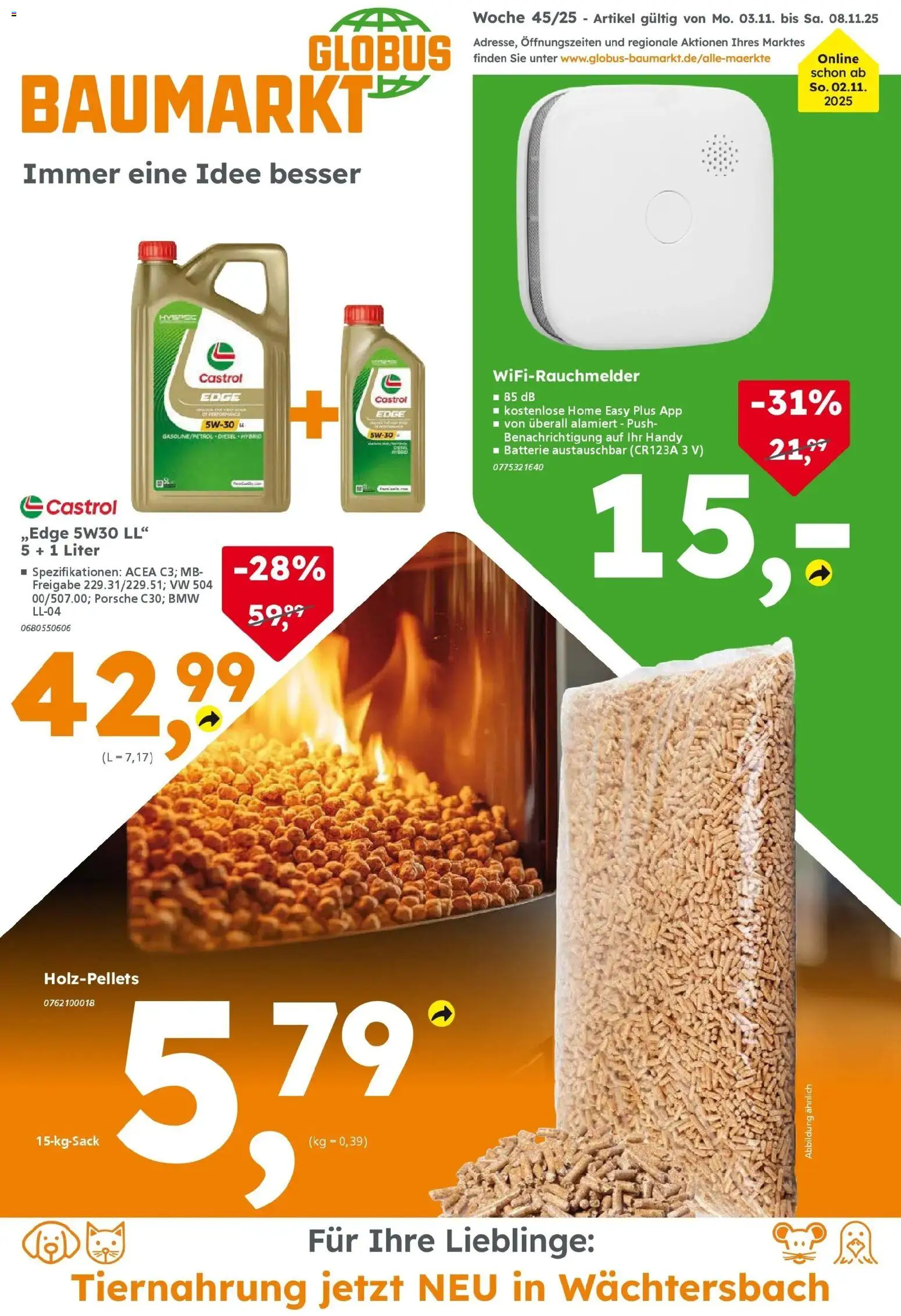 Globus Baumarkt prospekt Wächtersbach	 – gültig ab 03.11.2025 | Seite: 1 | Produkte: Batterie