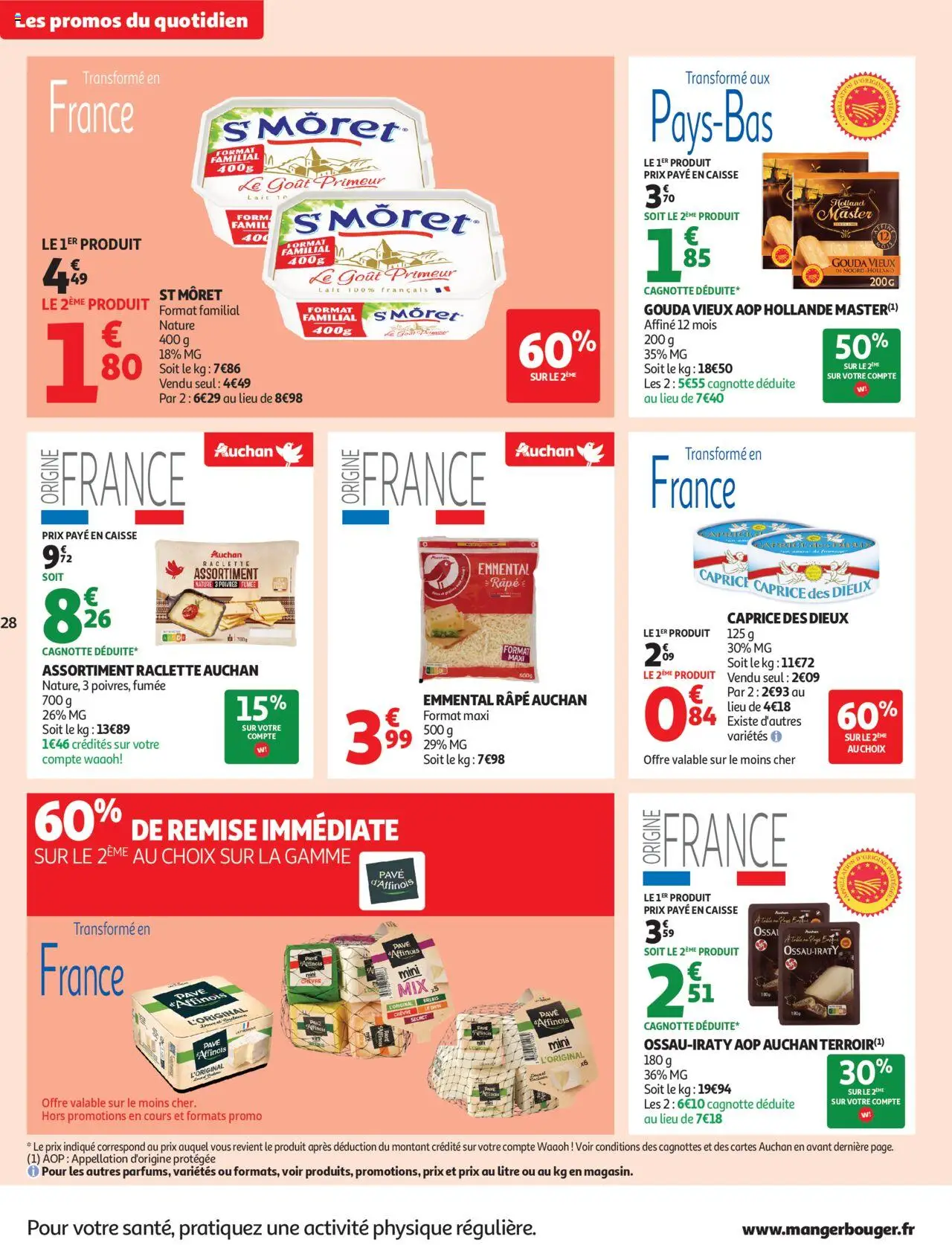 {H1} | Page: 28 | Produits: Caprice des dieux, Table, Lait, Gouda