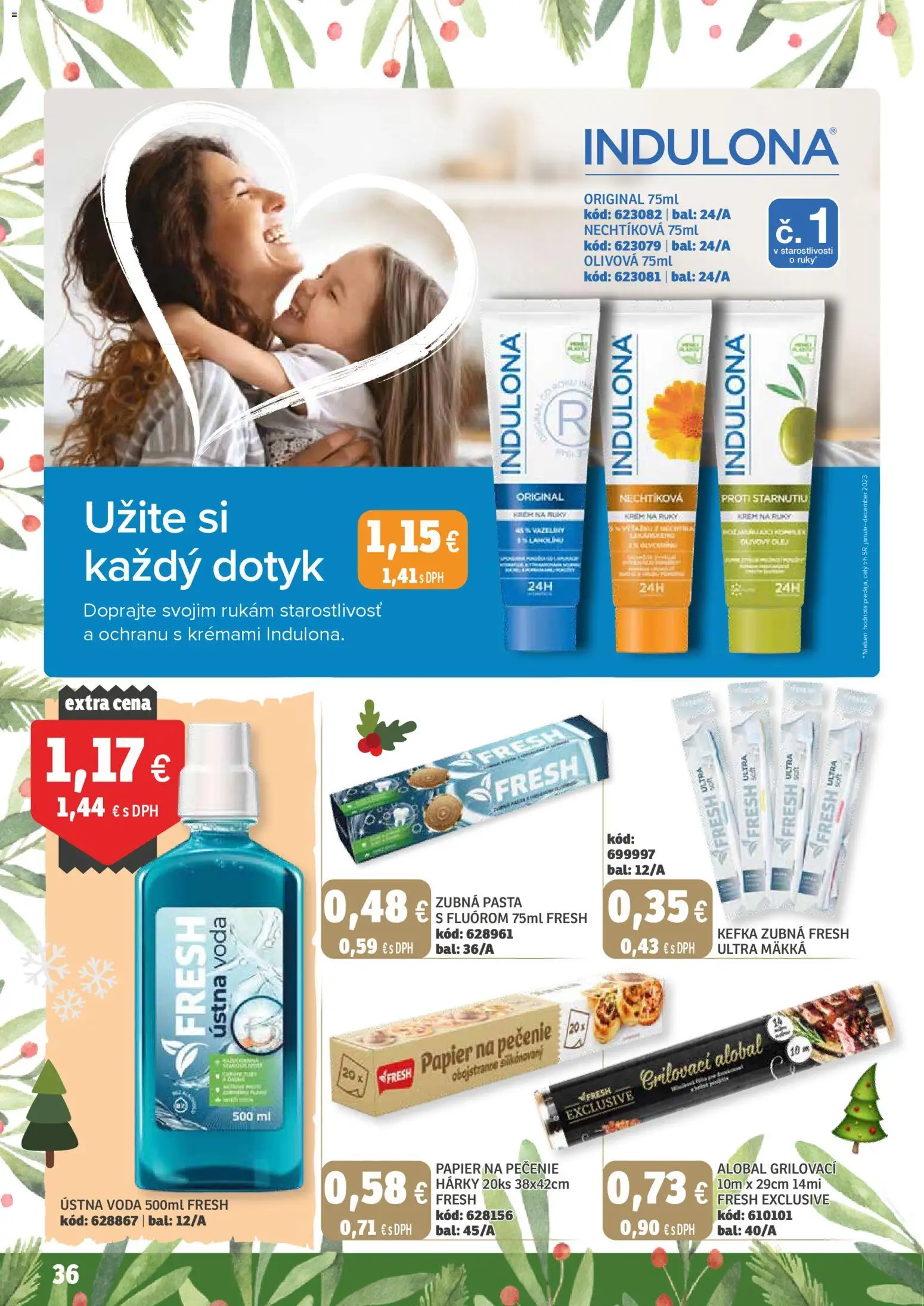 Nové Labaš akcie – leták je platný od 12.12.2025 | Strana: 36 | Produkty: Olej, Zubná pasta, Ústna voda, Krém
