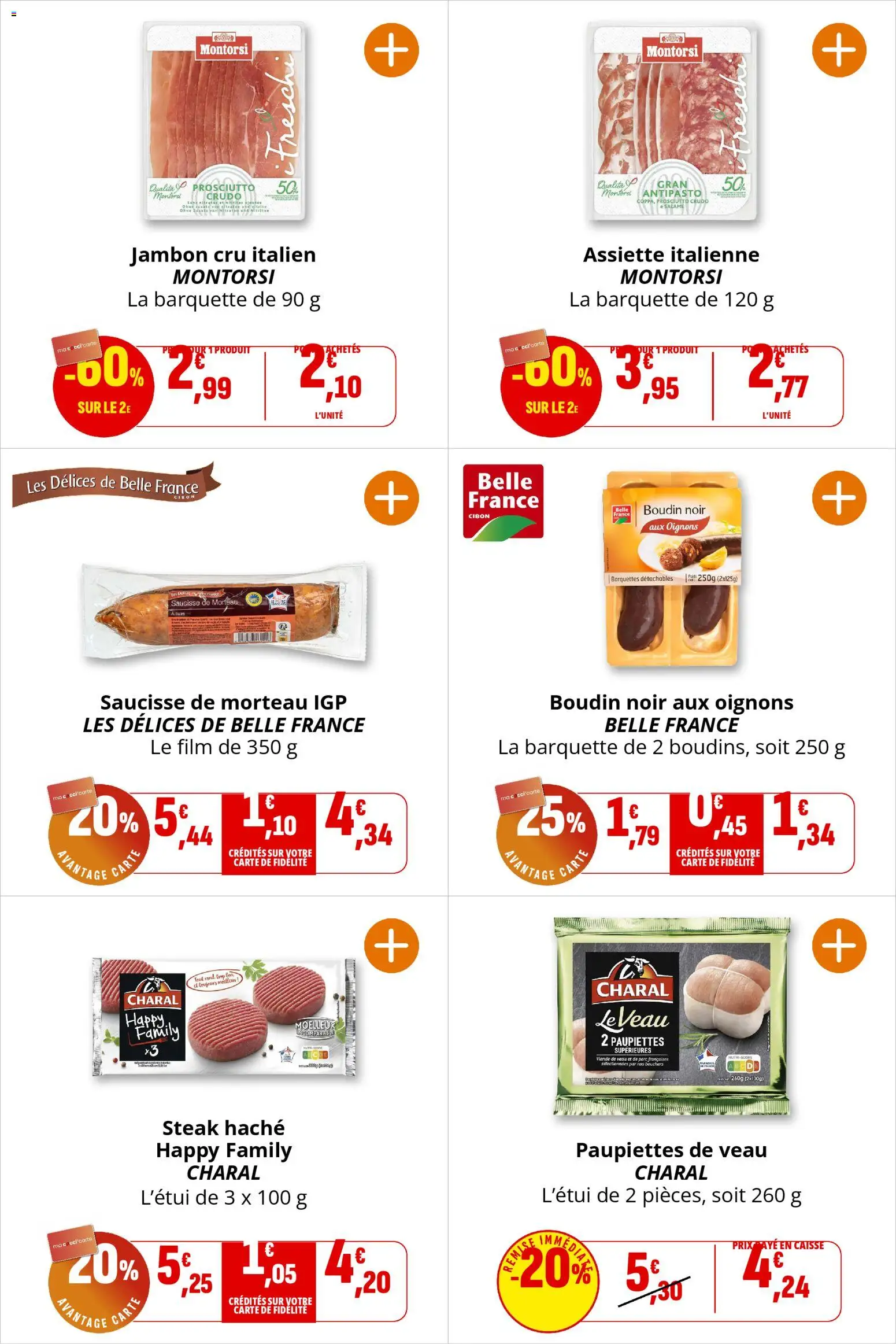 {H1} | Page: 9 | Produits: Jambon Cru, Paupiettes de veau, Jambon, Oignons