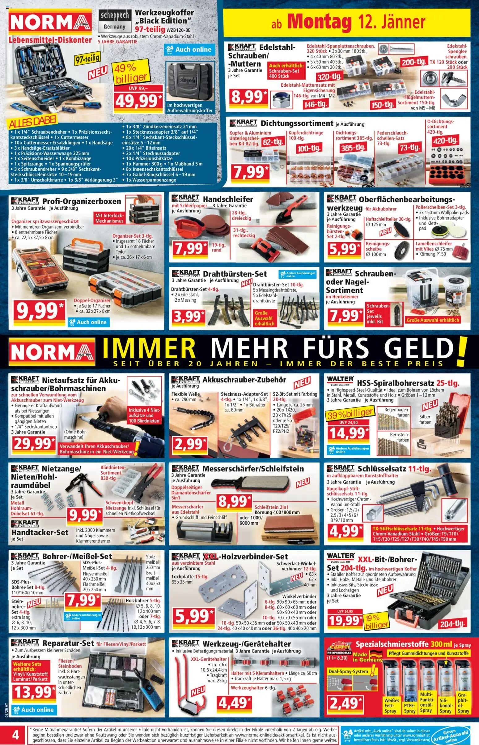 Norma Flugblatt gültig ab 12.01.2026 | Seite: 4 | Produkte: Koffer, Verbinder