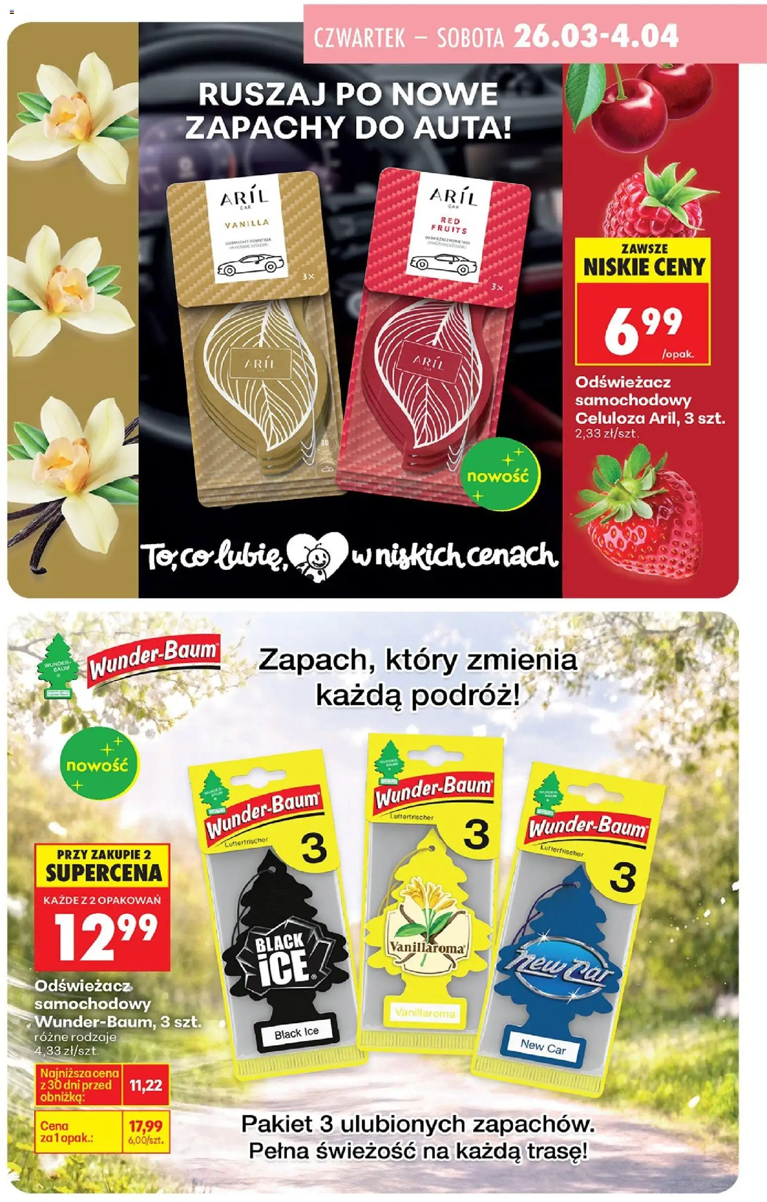 Biedronka gazetka - Drogeria od 26.03.2026 | Strona: 15 | Produkty: Odświeżacz, Odświeżacz samochodowy