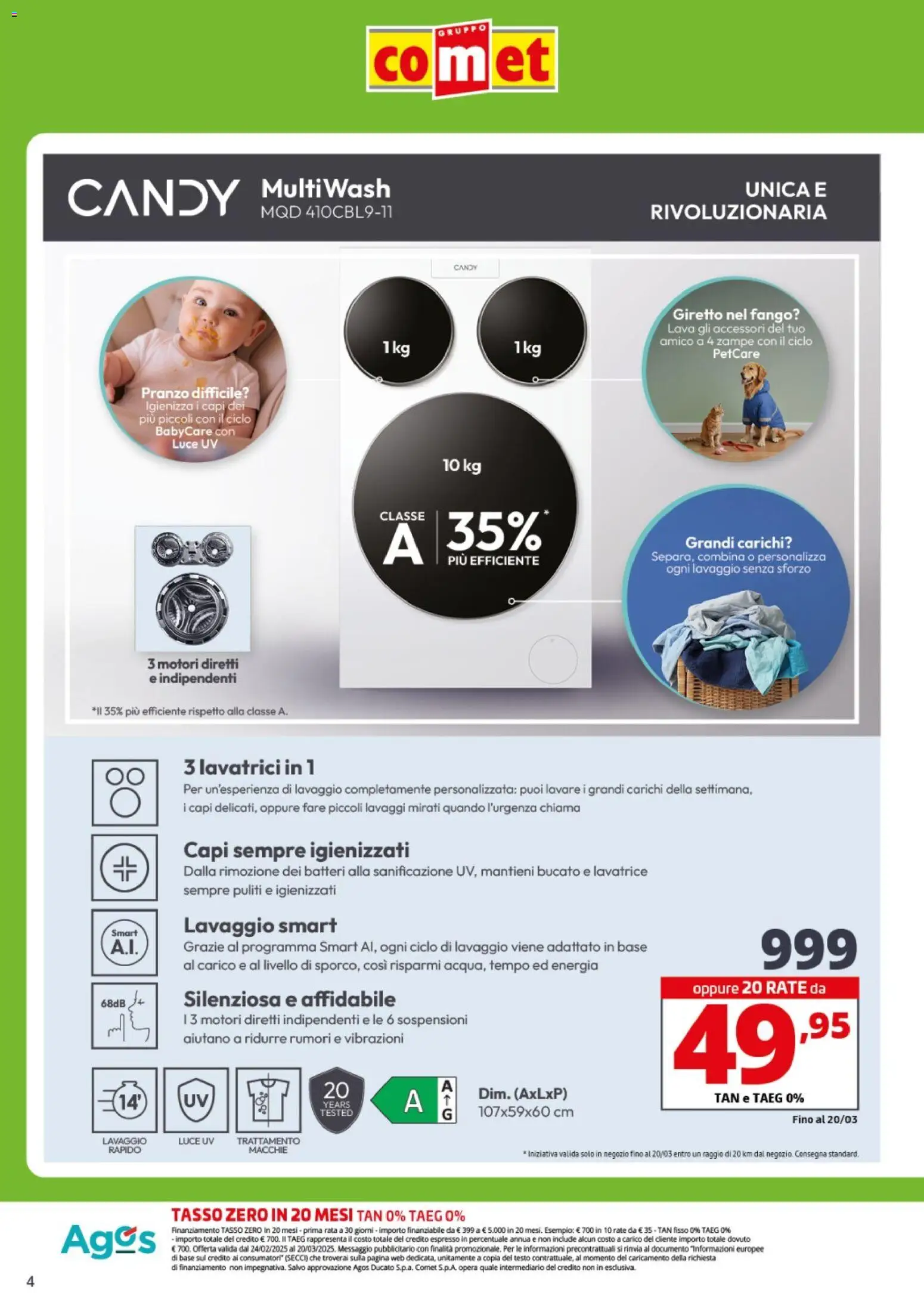 Volantino Comet del 24.02.2026 | Pagina: 4 | Prodotti: Lavatrice