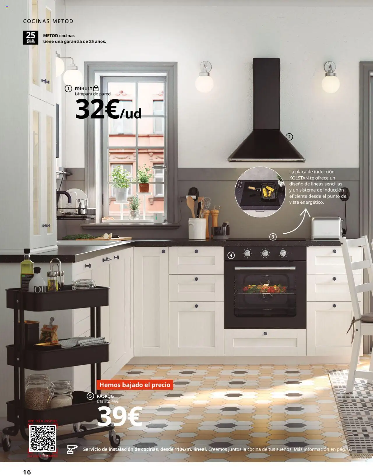 Catálogo IKEA Cocinas │ válido desde el 01.09.2025 | Página: 16 | Productos: Lámpara de pared, Té, Cocina, Lámpara