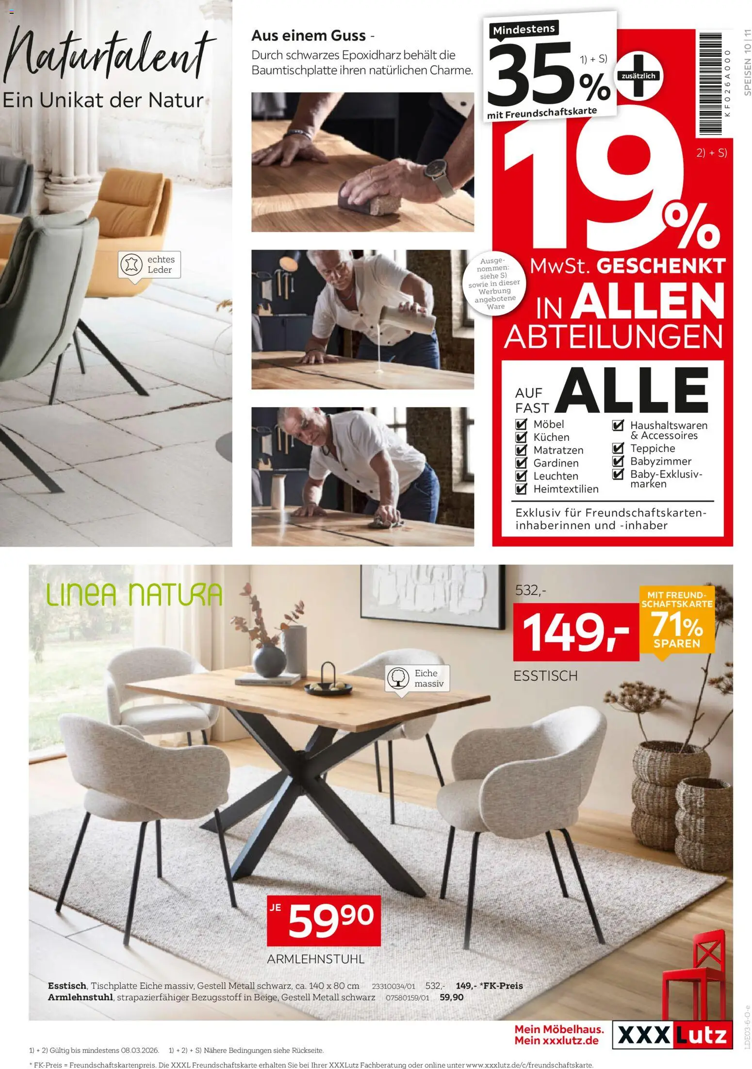 XXXL Lutz Speisen Spezial – gültig ab 22.02.2026 | Seite: 11 | Produkte: Esstisch, Kuchen