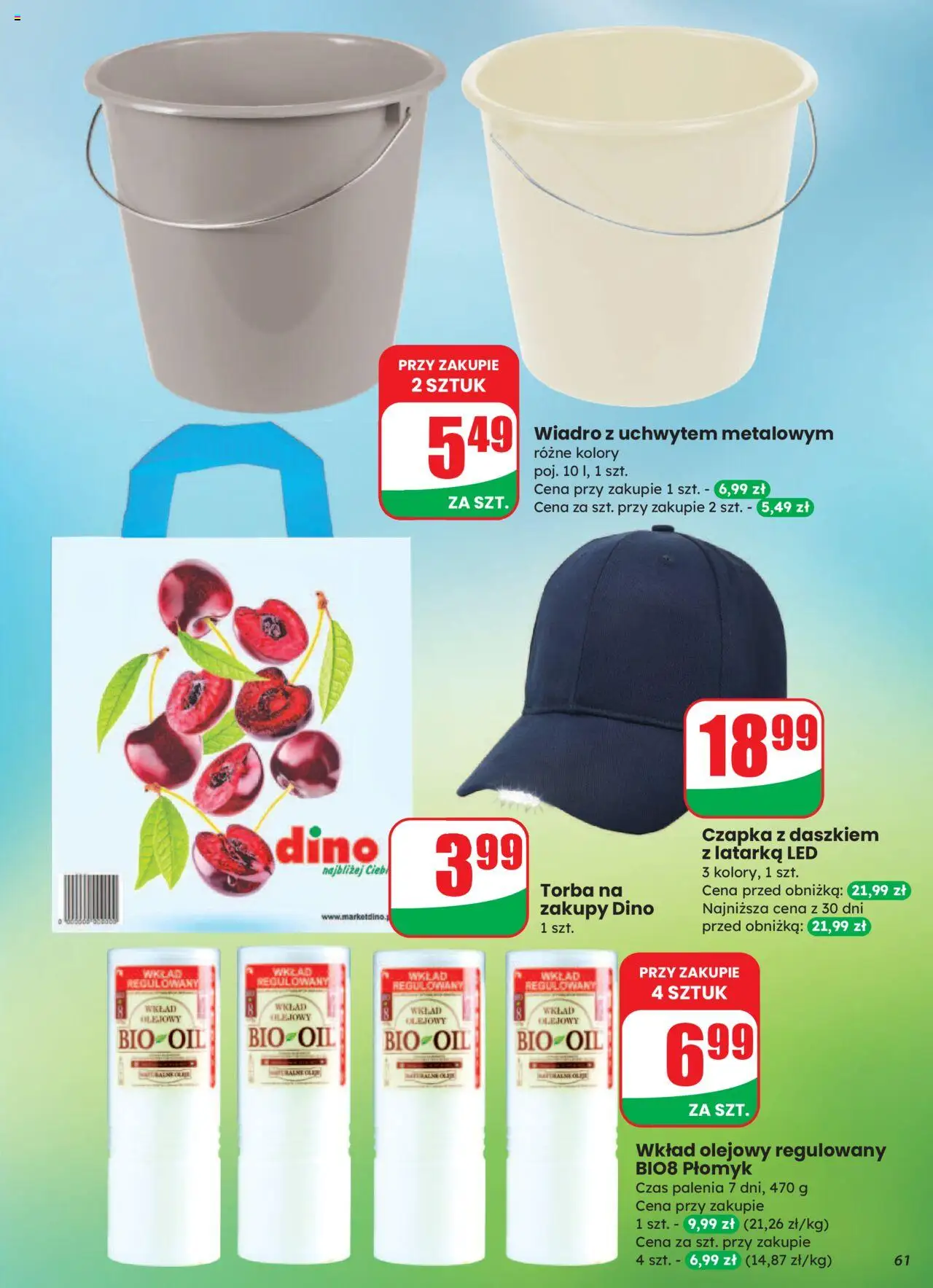 Dino Gazetka od 06.08.2025 | Strona: 61 | Produkty: Czapka, Torba