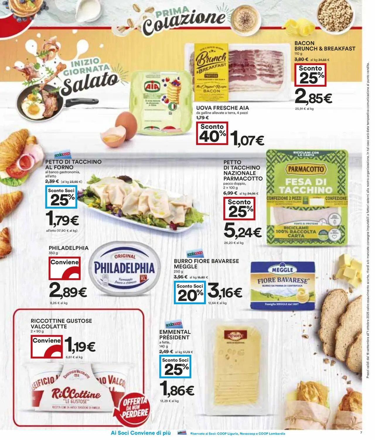Volantino COOP del 18.09.2025 | Pagina: 7 | Prodotti: Burro, Data, Forno, Emmental
