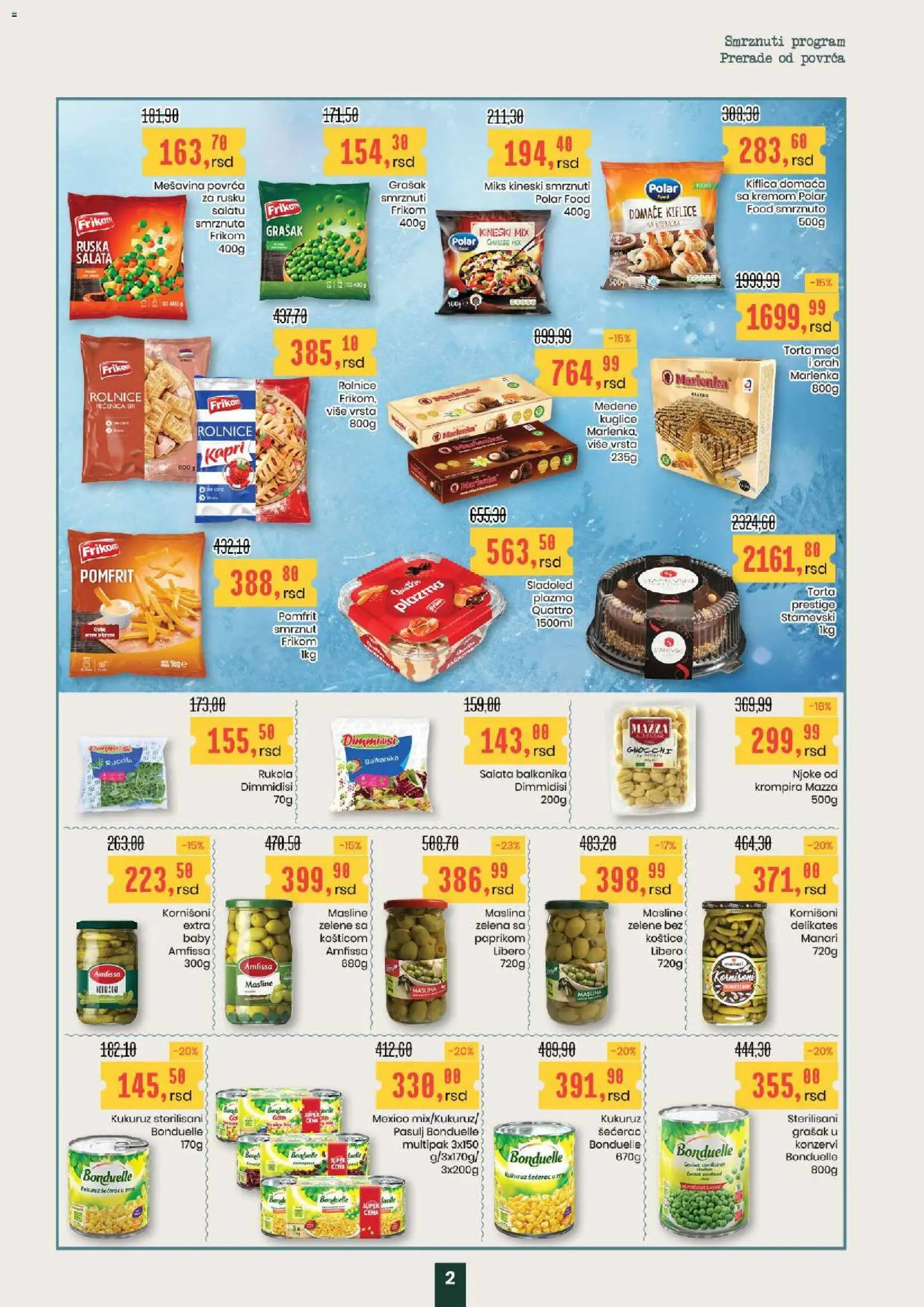 Aroma Market katalog - važi od 27.11.2025 | Strana: 2 | Proizvode: Masline, Njoke, Pečenica, Torta