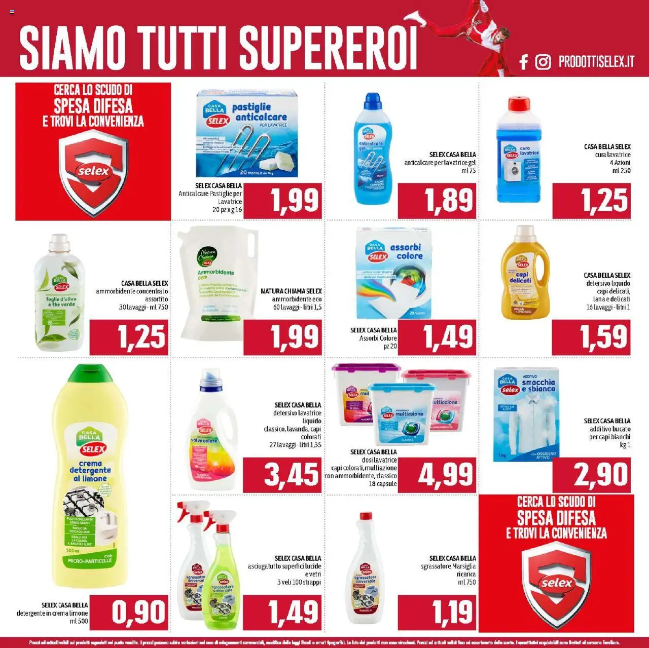 Volantino Famila del 01.09.2025 | Pagina: 19 | Prodotti: Detergente, Limone, Lavatrice, Asciugatutto