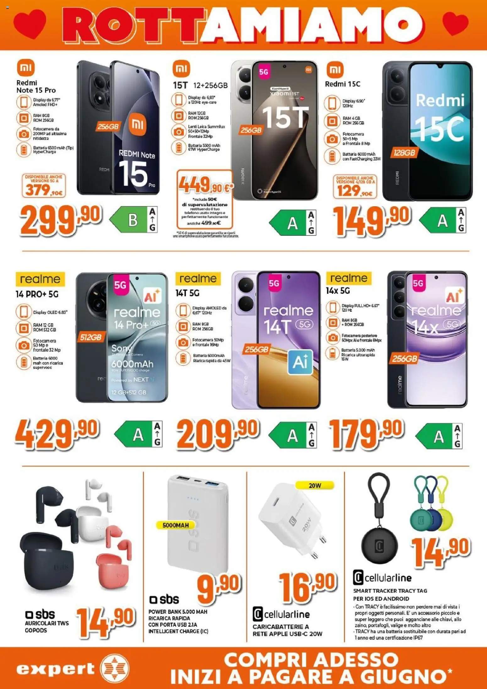 Volantino Expert del 12.02.2026 | Pagina: 7 | Prodotti: Xiaomi, Telefono, Fotocamera, Caricabatterie