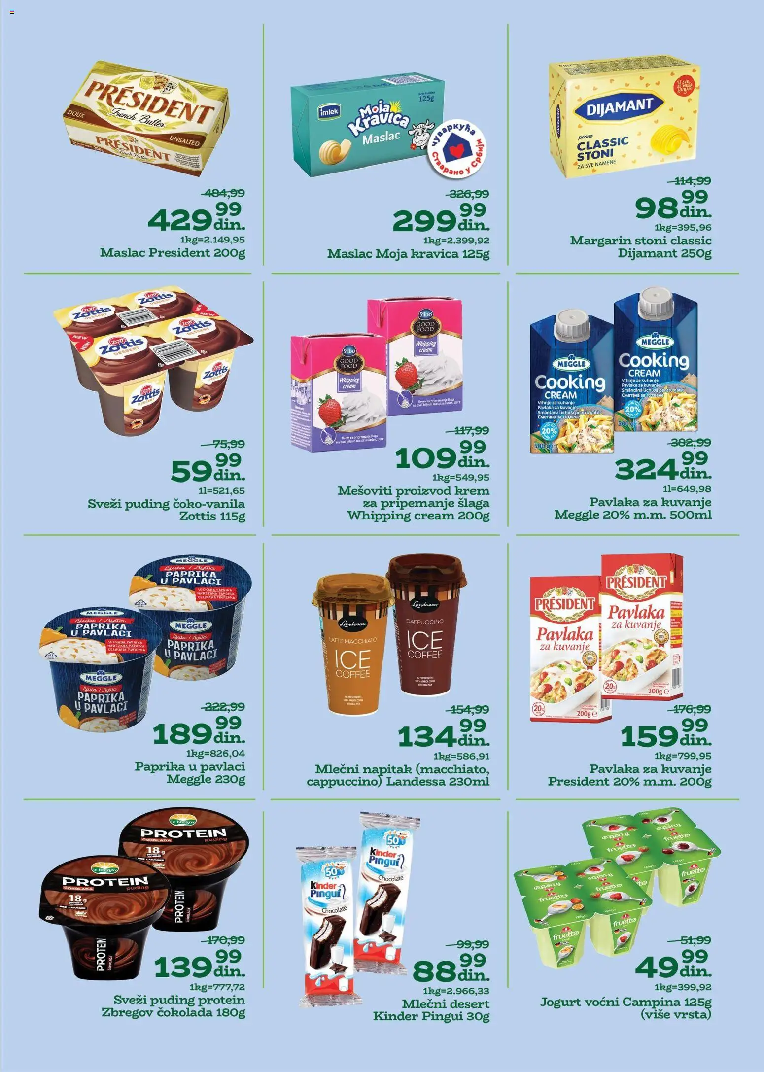 Univerexport katalog - važi od 27.10.2025 | Strana: 8 | Proizvode: Puding, Moja kravica, Margarin, Pavlaka