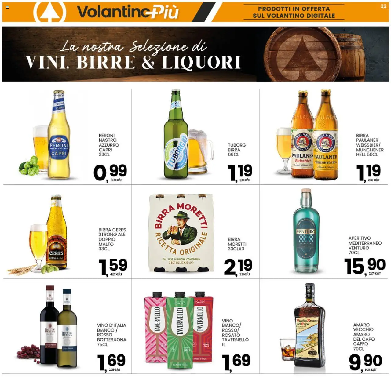 Volantino Interspar del 02.10.2025 | Pagina: 22 | Prodotti: Birra, Vino, Ceres, Aperitivo