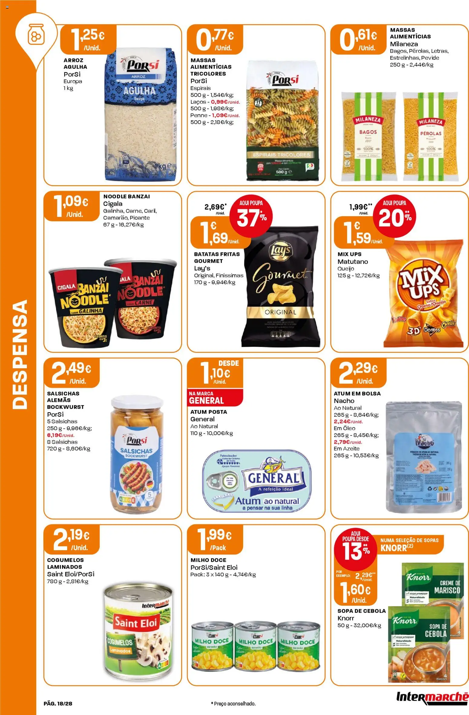 Intermarché Folheto Contact │ válido de 15.01.2026 | Página: 18 | Produtos: Bolsa, Milaneza, Queijo, Cogumelos