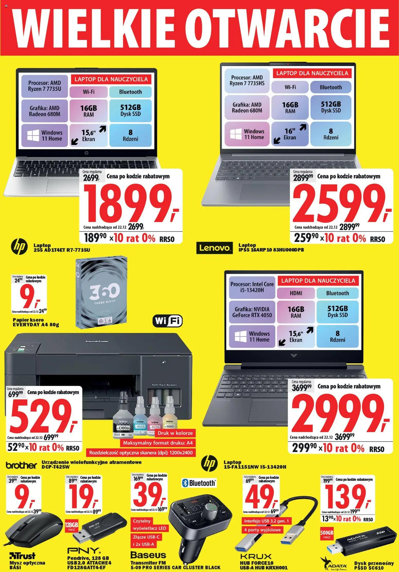 Mediaexpert Gazetka - Wielkie otwarcie Grodków od 13.12.2025 | Strona: 5 | Produkty: Mysz, Złącze, Dysk, Papier ksero